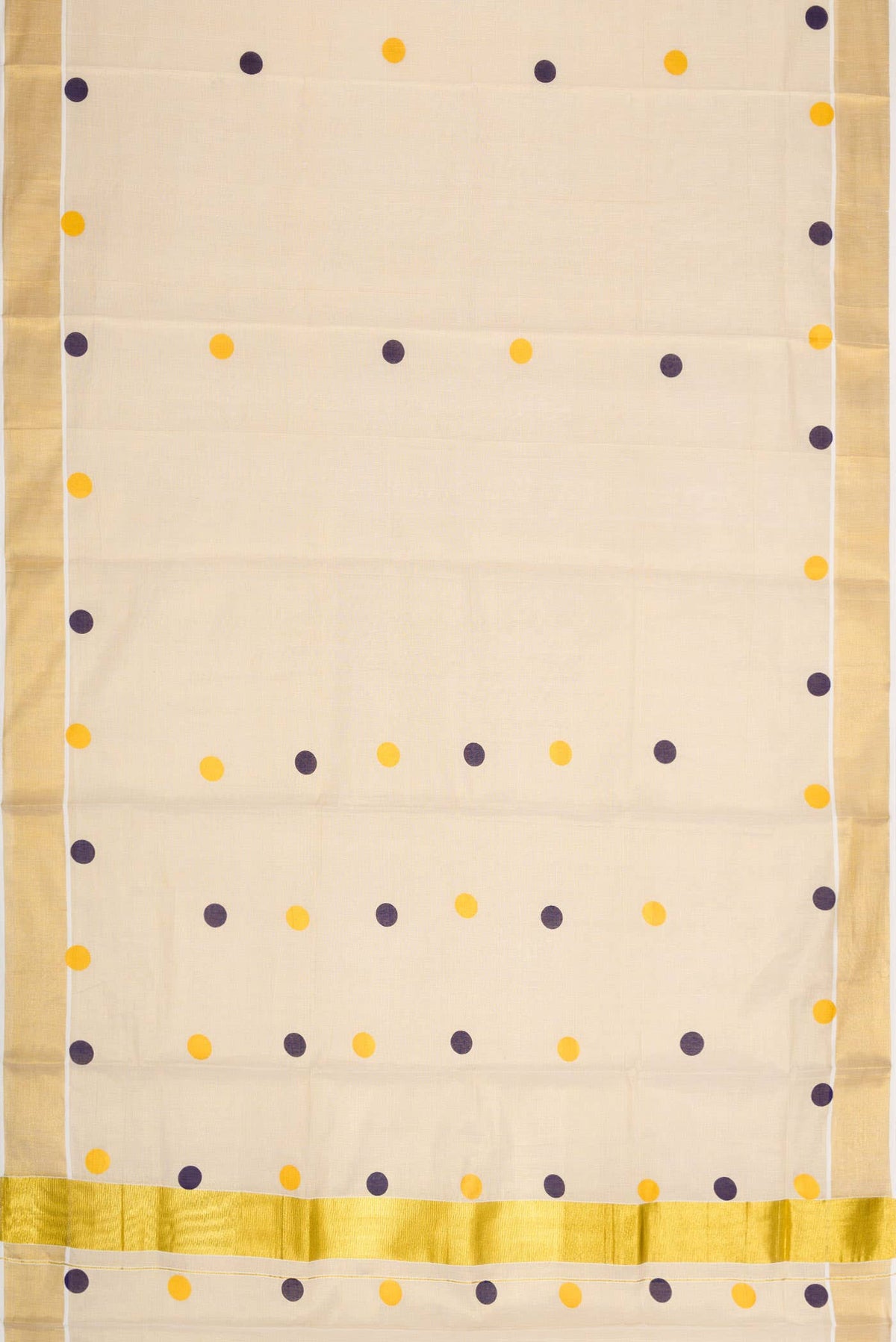 Gold Dual Tone Kerala Cotton Saree
