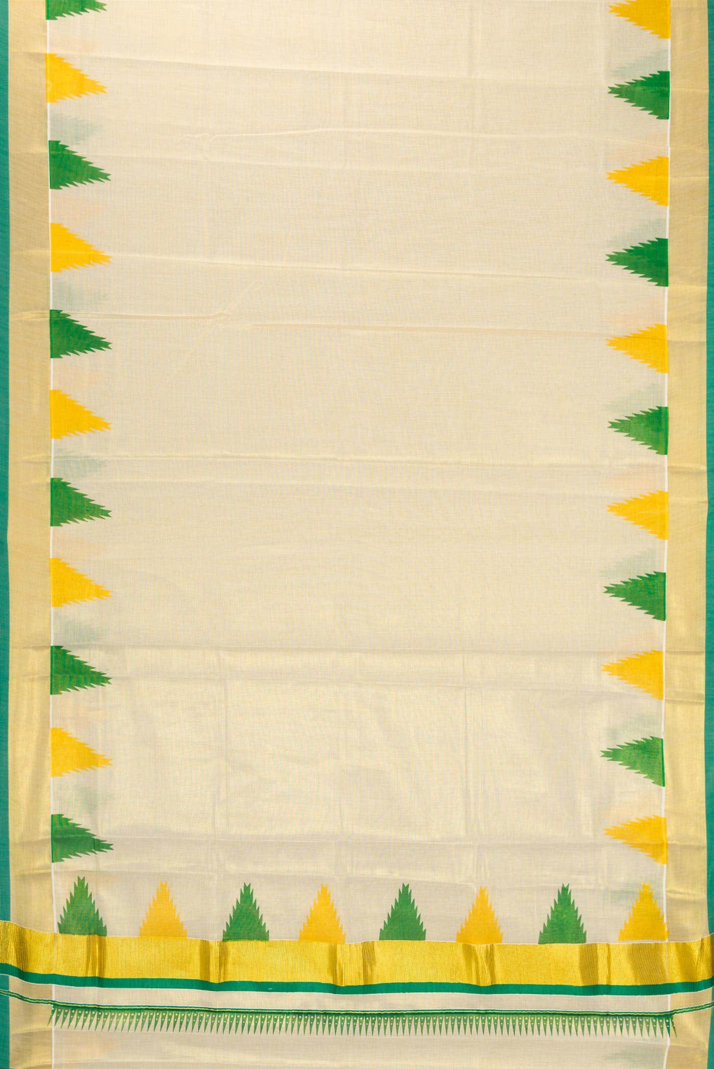 Gold Dual Tone Kerala Cotton Saree