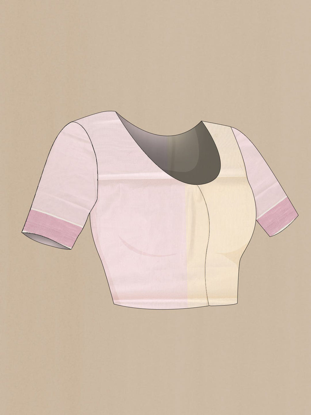 Pink and Gold Dual Tone Kerala Cotton Saree