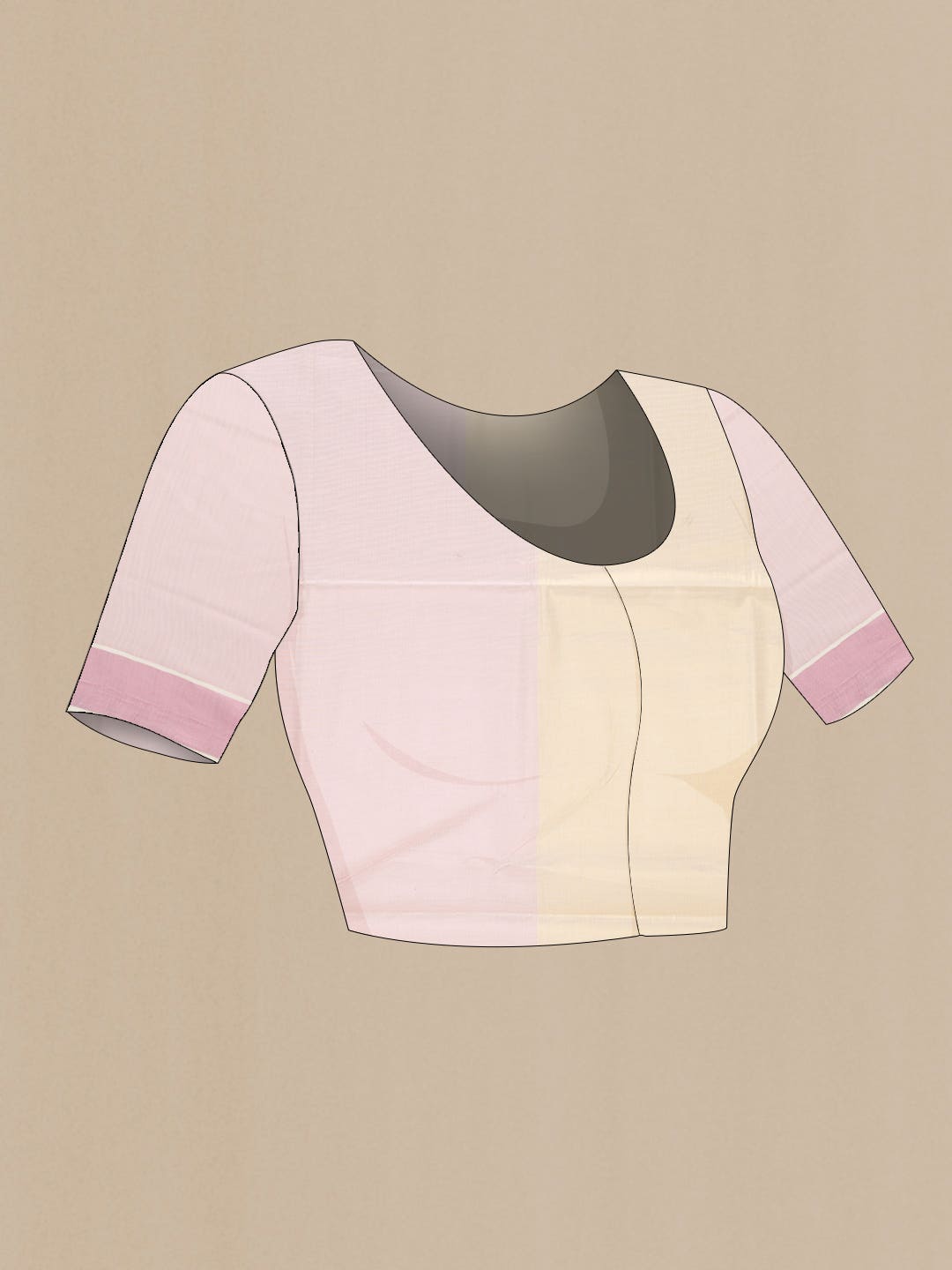 Pink and Gold Dual Tone Kerala Cotton Saree