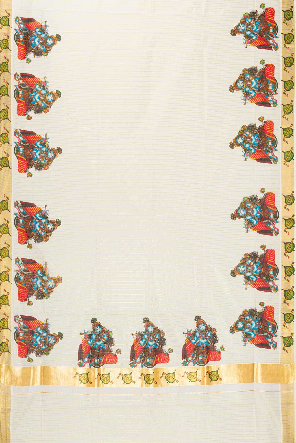 Sandal Dual Tone Kerala Cotton Saree