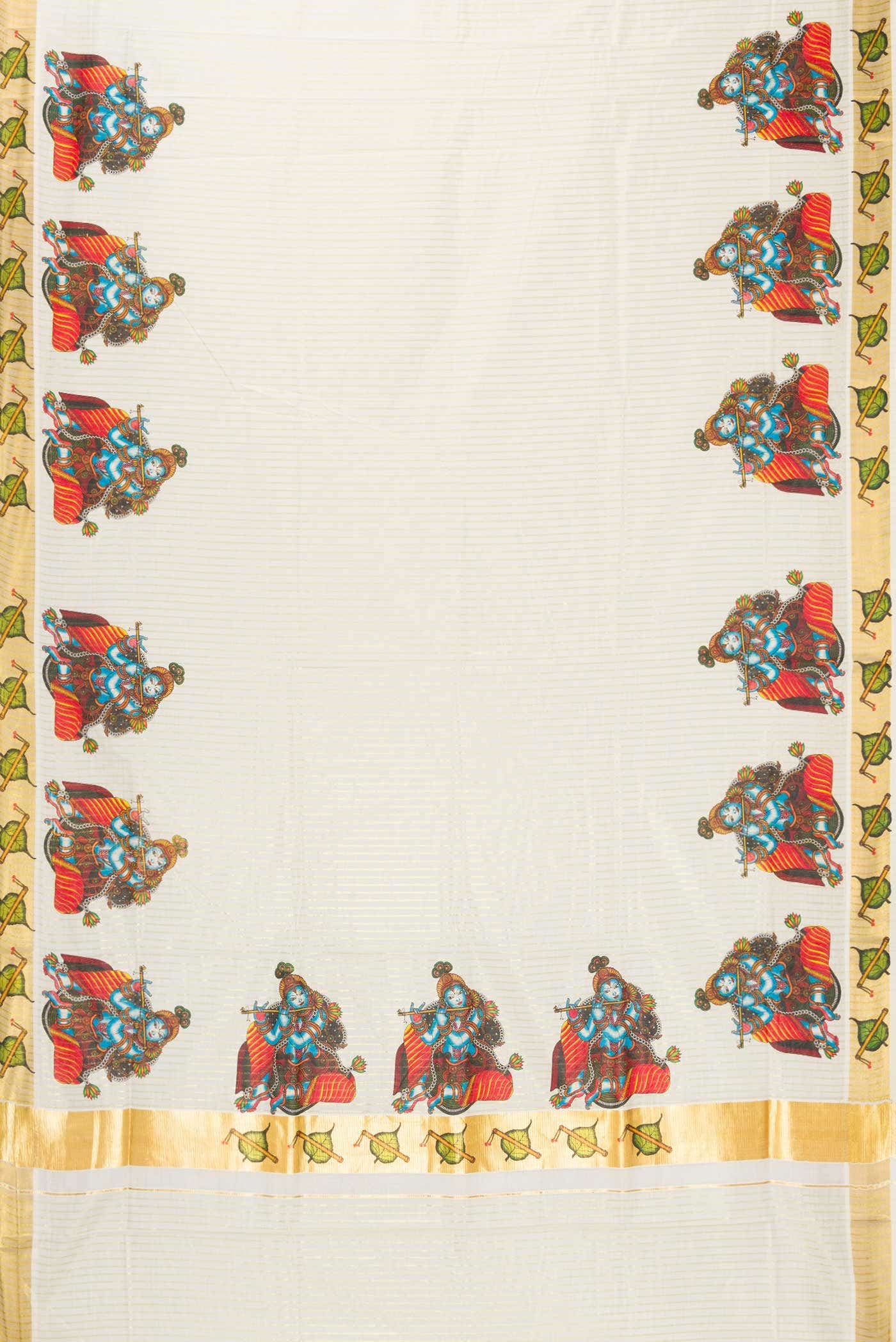 Sandal Dual Tone Kerala Cotton Saree