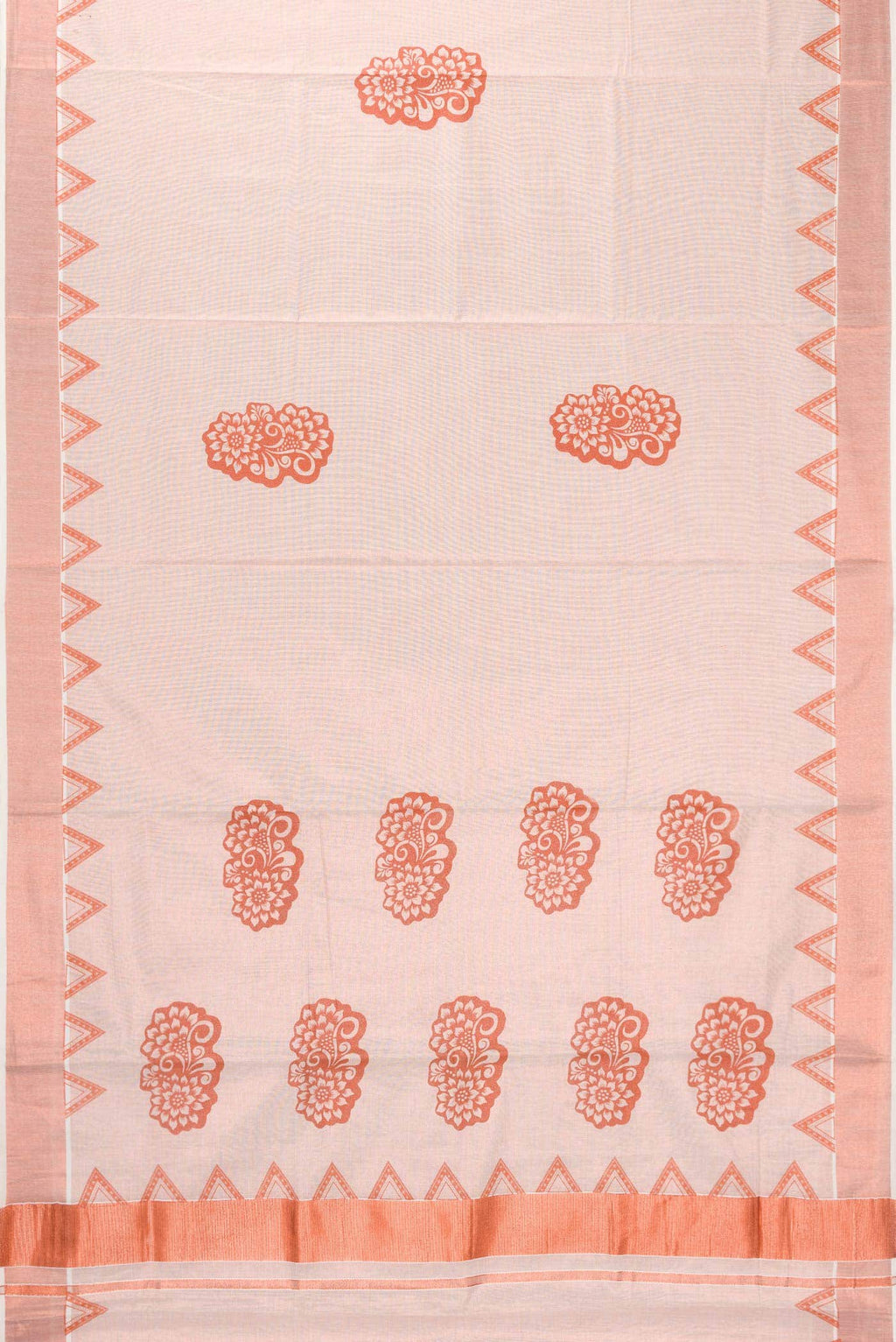 Rose Gold Dual Tone Kerala Cotton Saree