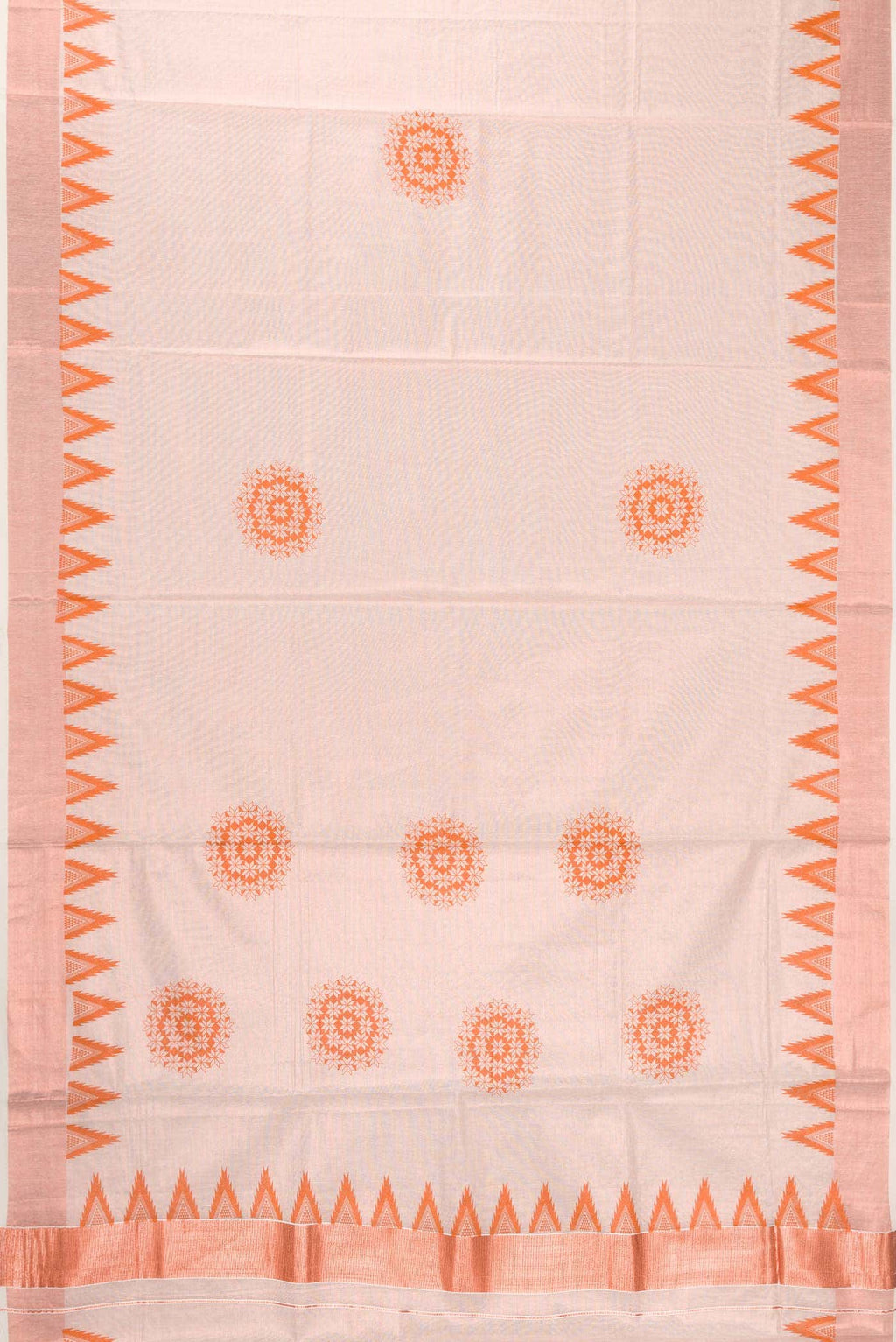 Rose Gold Dual Tone Kerala Cotton Saree
