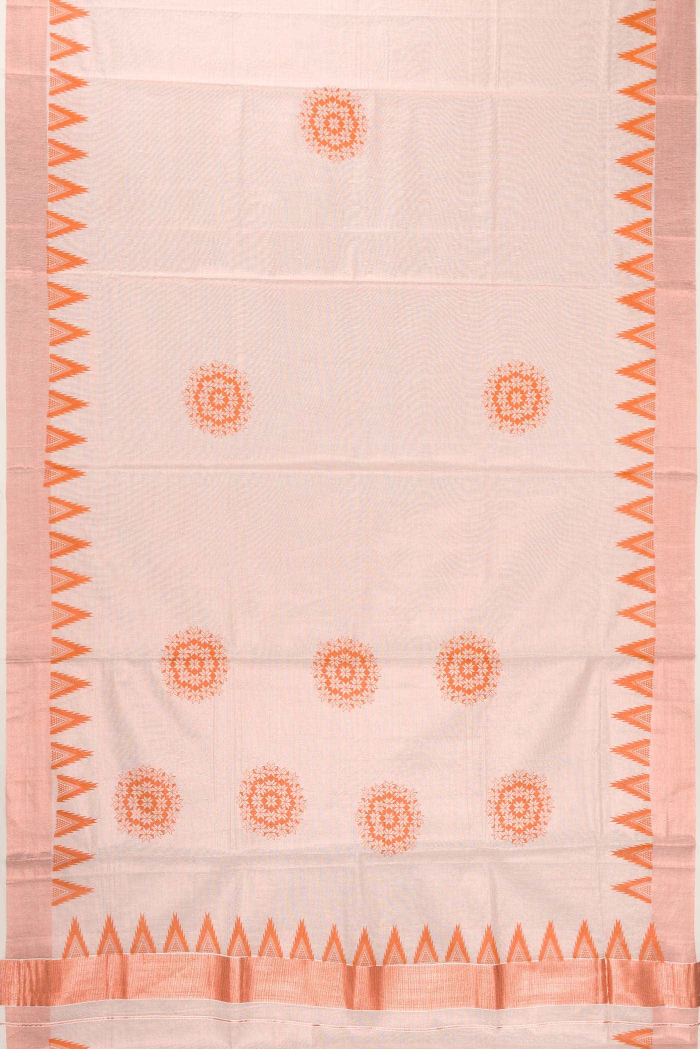 Rose Gold Dual Tone Kerala Cotton Saree