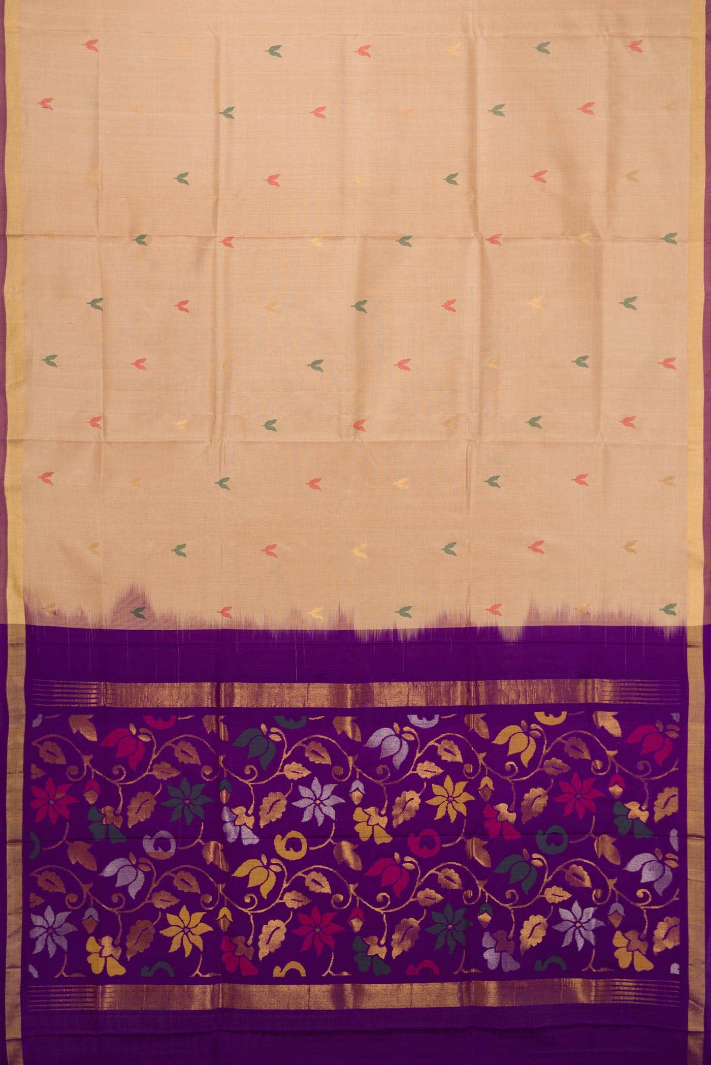 Cream Uppada Silk Saree
