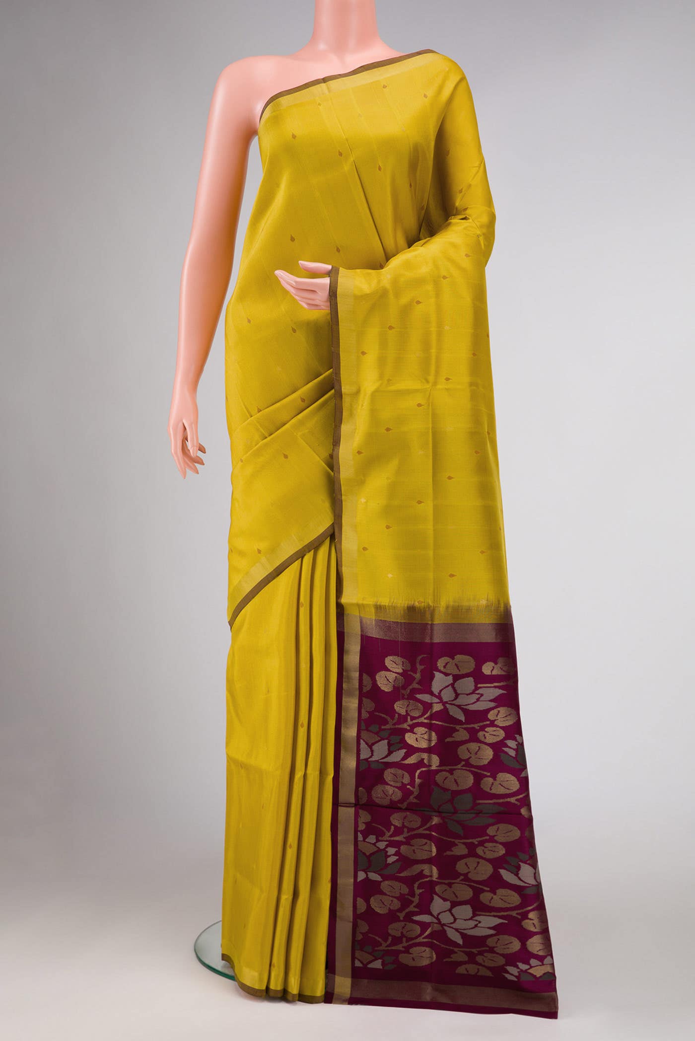 Mustard Uppada Silk Saree