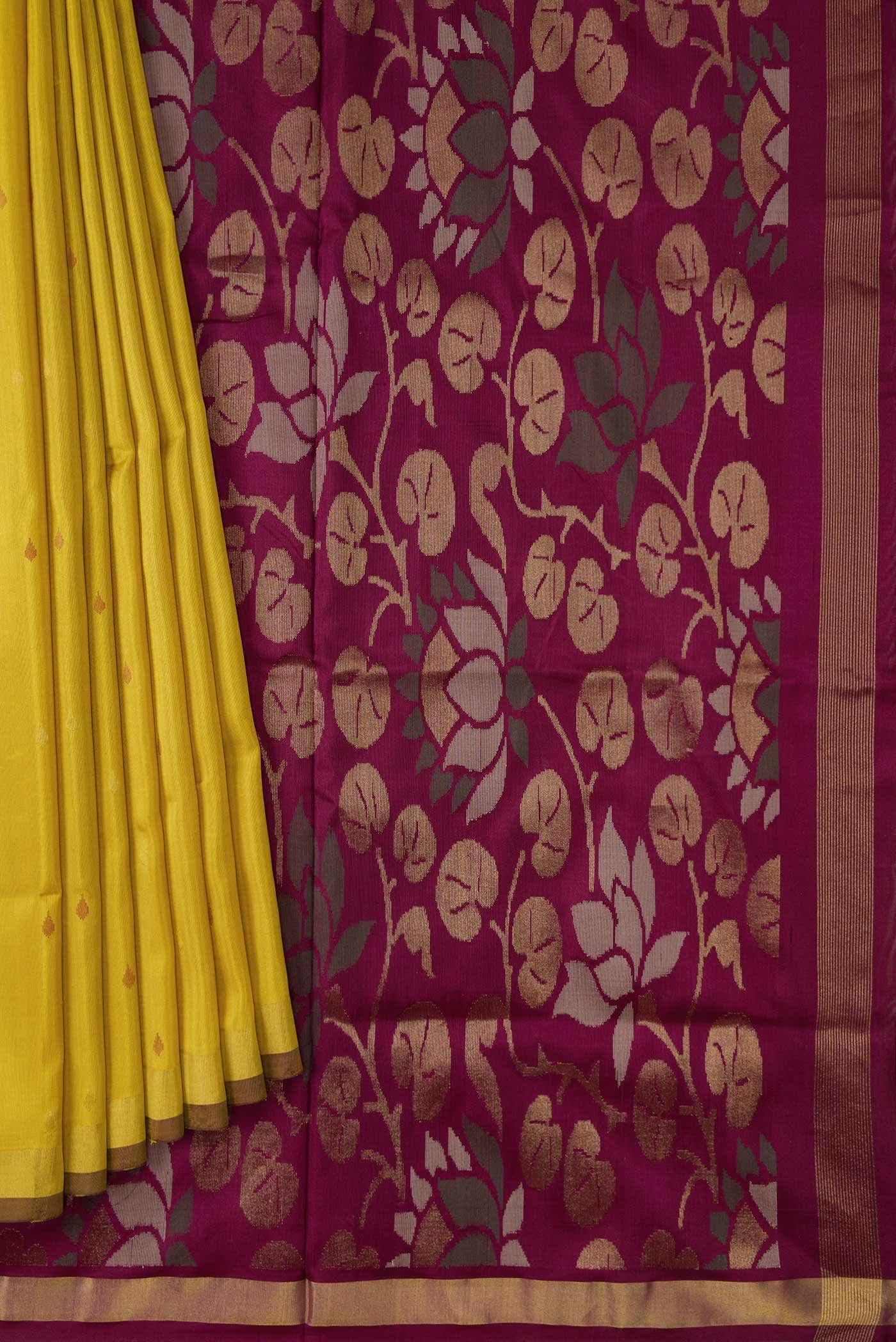 Mustard Uppada Silk Saree