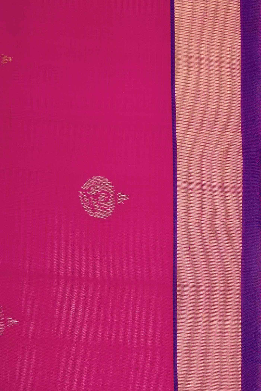 Dark Pink Dual Tone Uppada Silk Saree