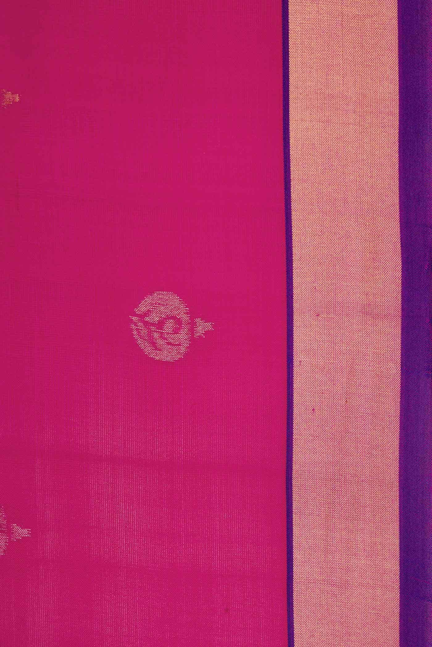 Dark Pink Dual Tone Uppada Silk Saree