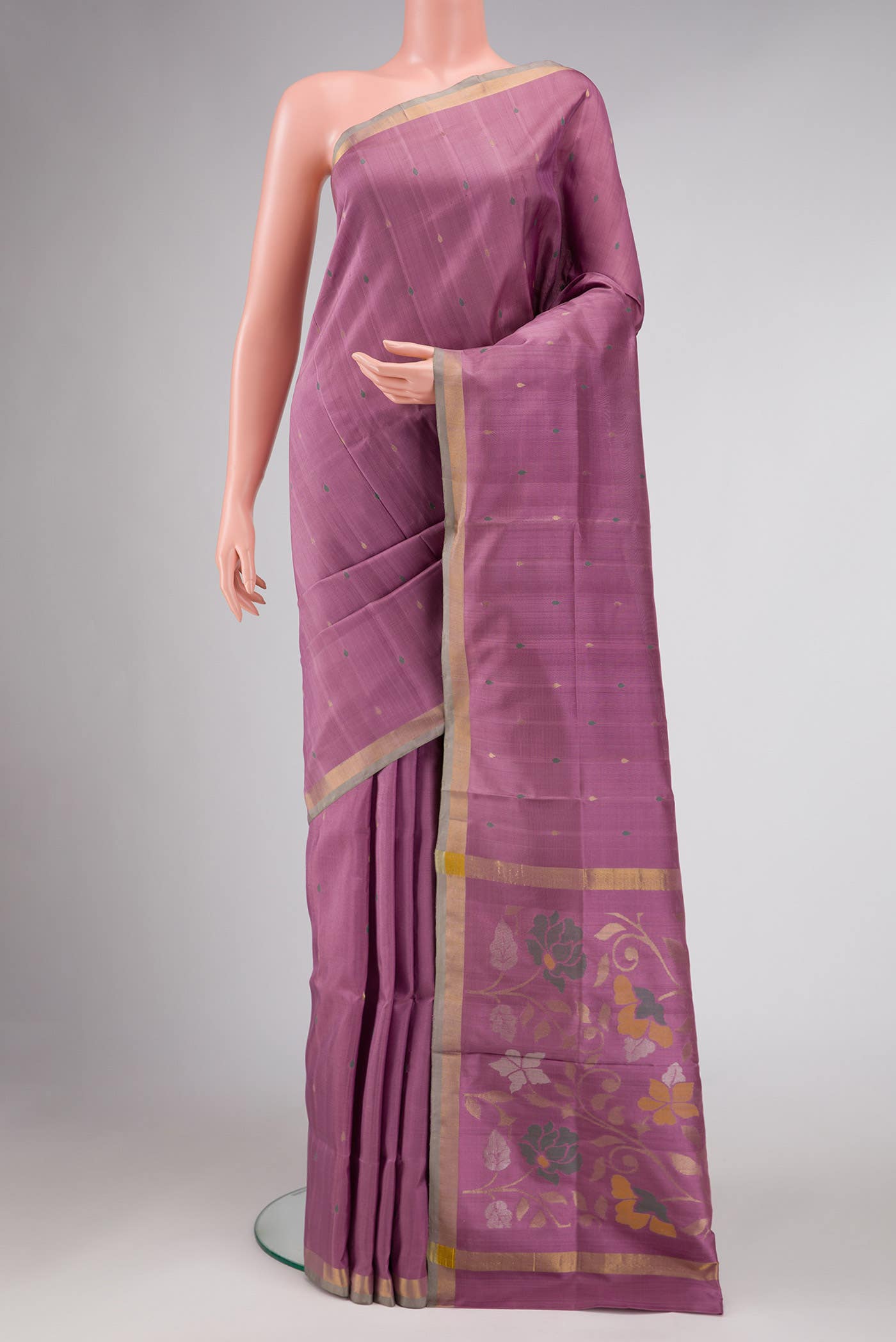 Lavender Uppada Silk Saree