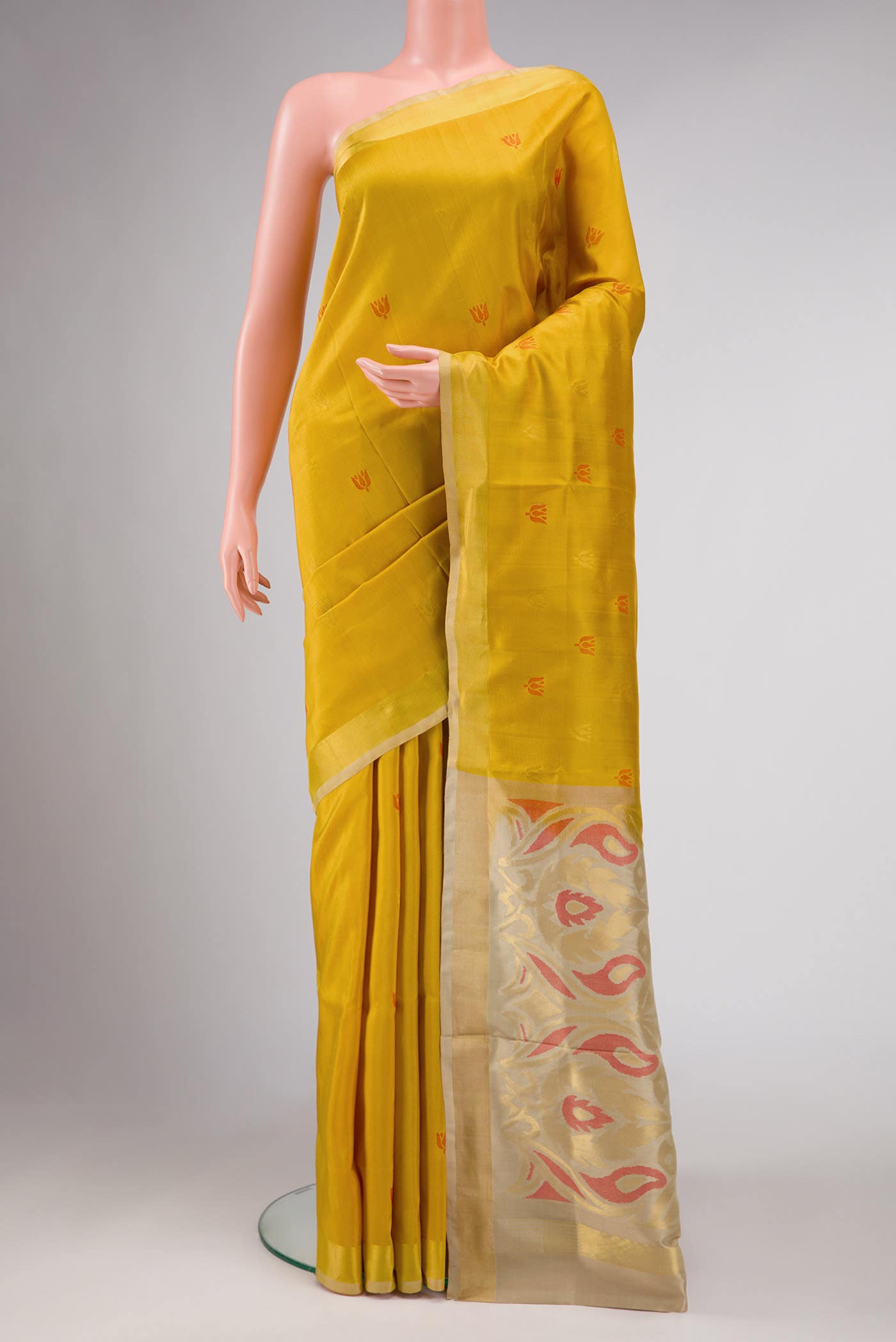 Mustard Uppada Silk Saree