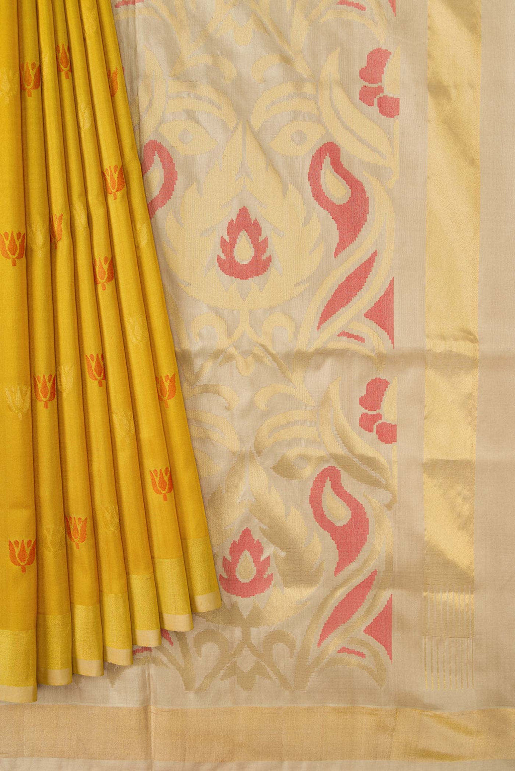 Mustard Uppada Silk Saree