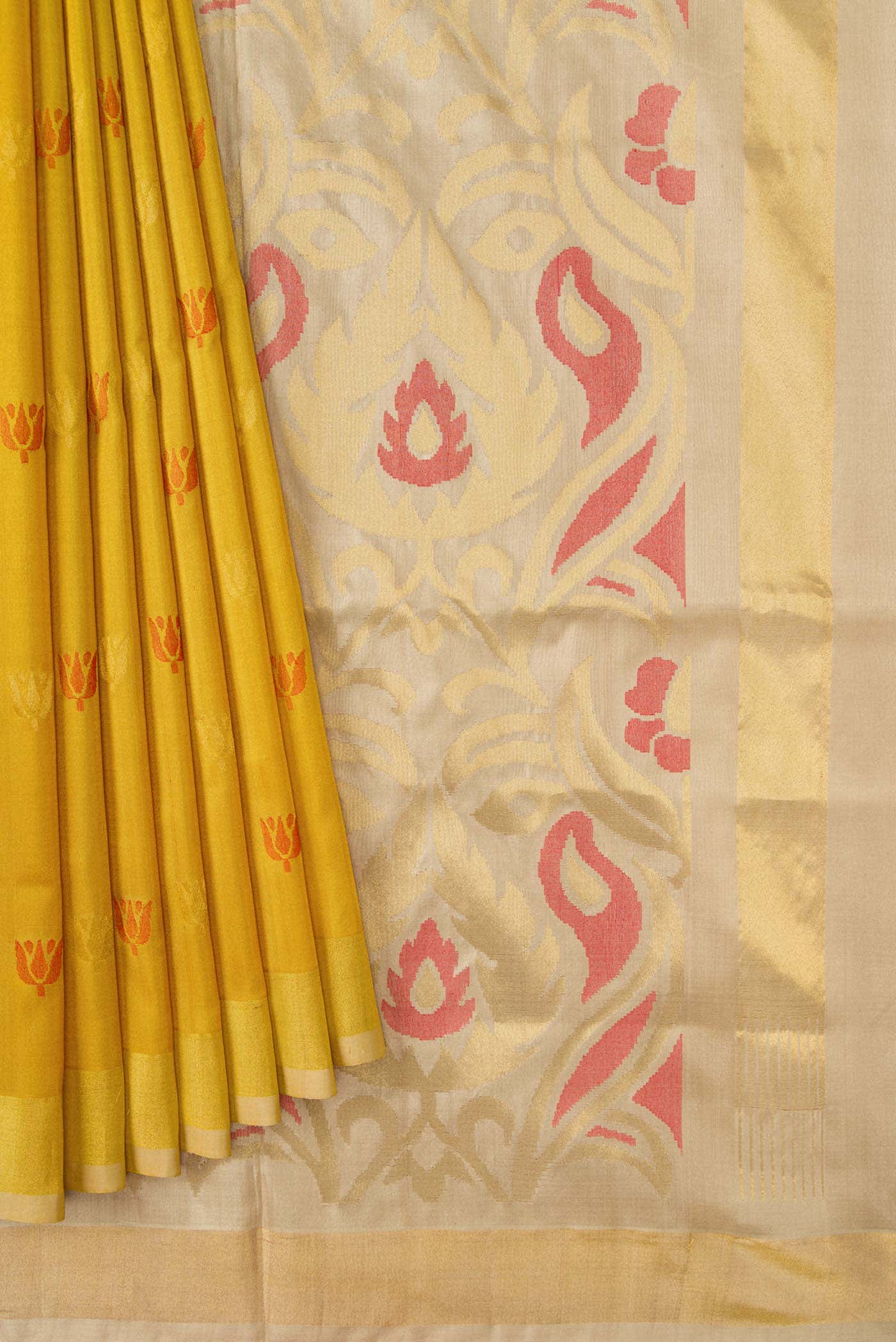 Mustard Uppada Silk Saree
