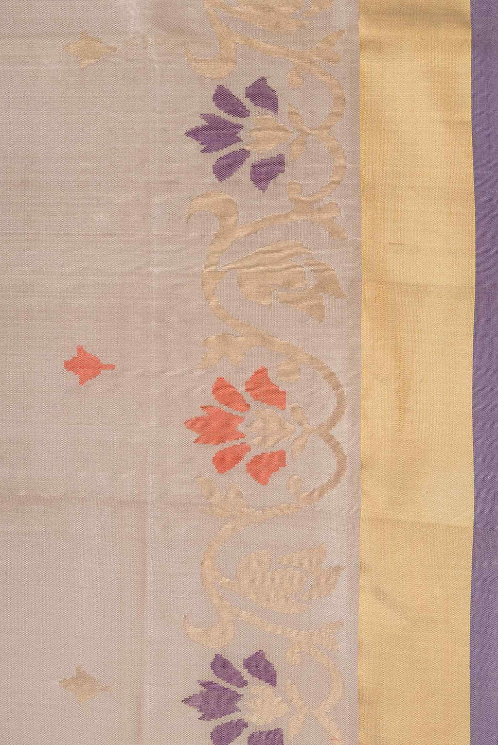 Dark Beige Uppada Silk Saree