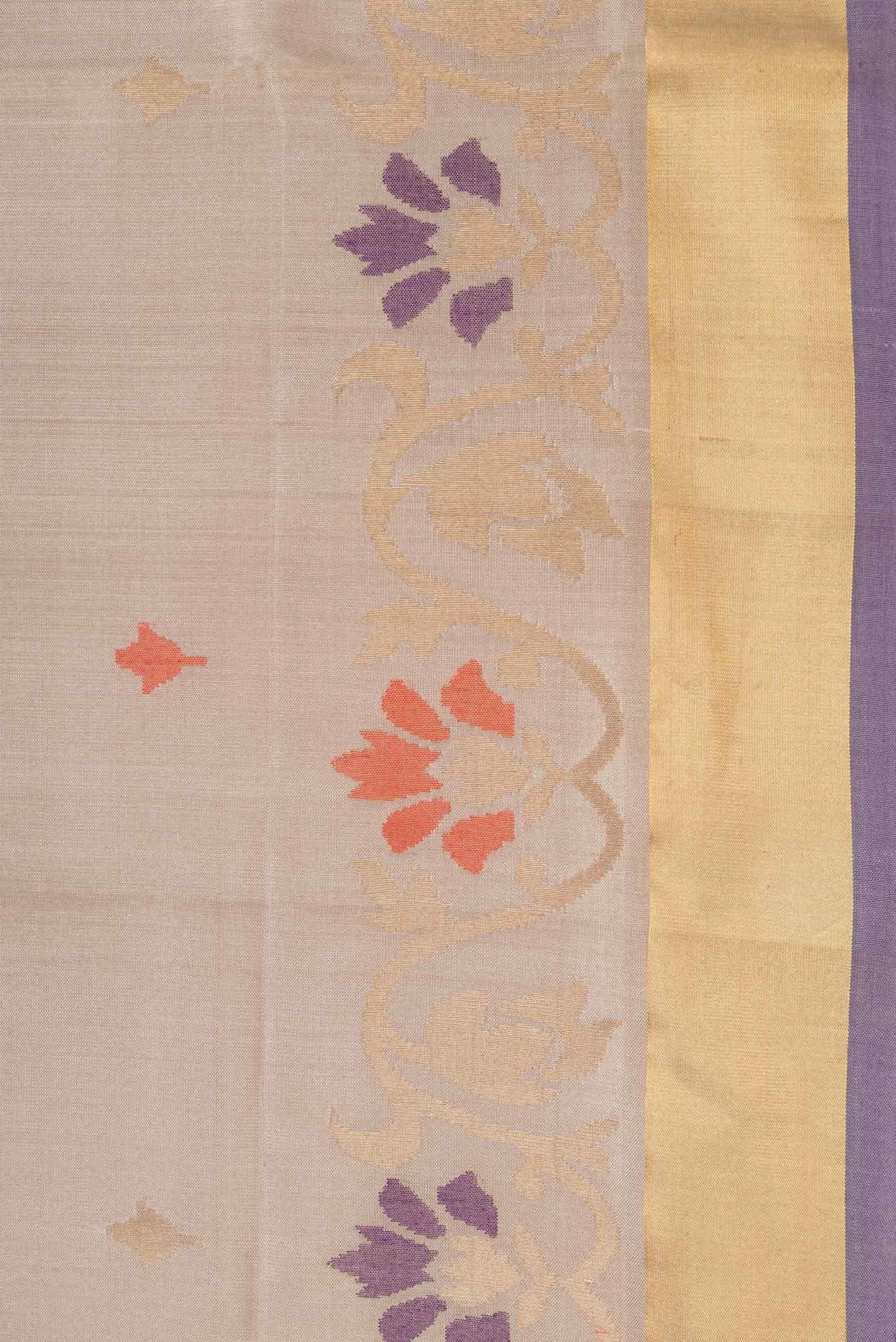 Dark Beige Uppada Silk Saree