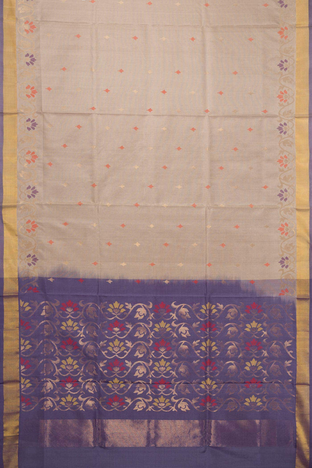 Dark Beige Uppada Silk Saree