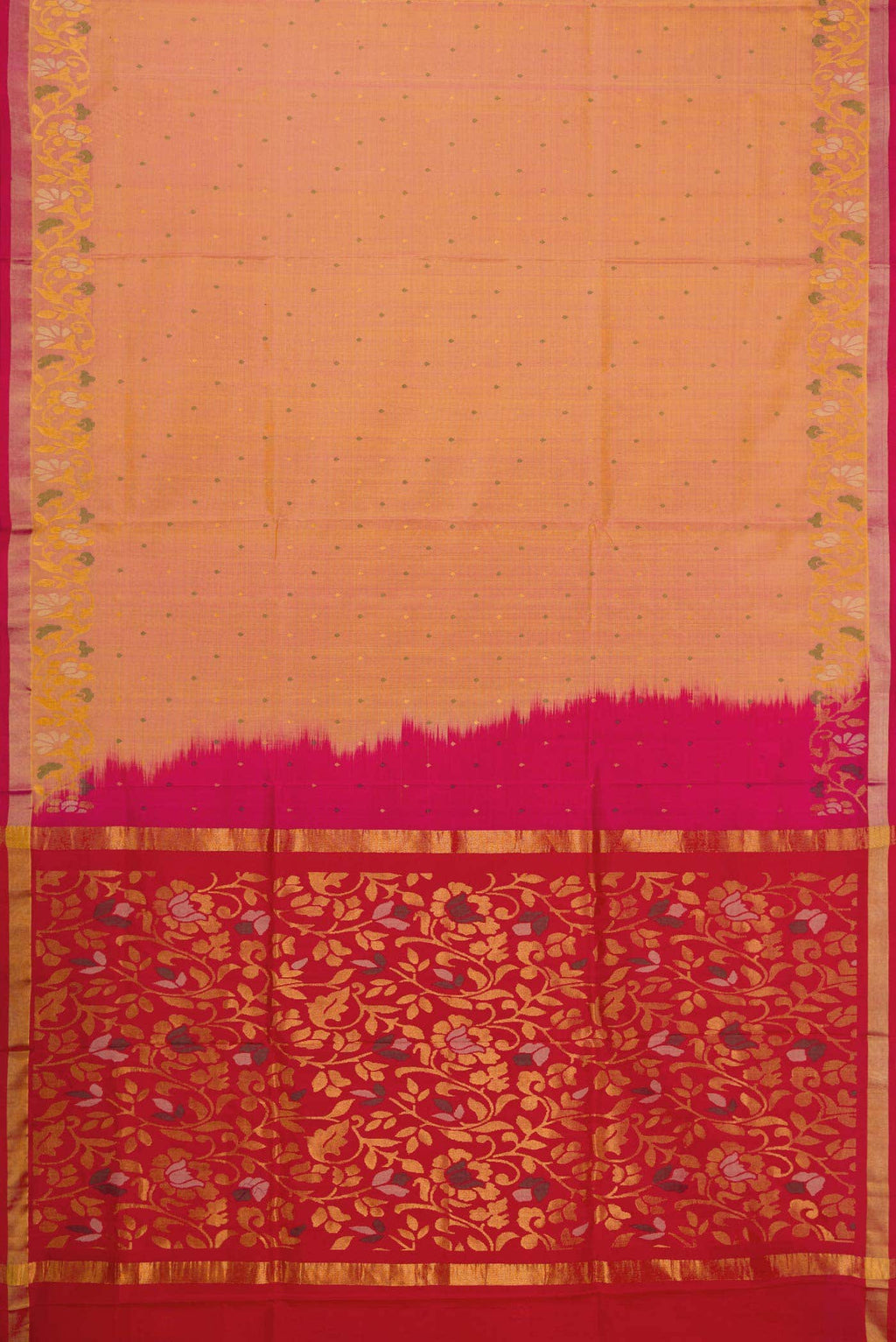 Mustard Dual Tone Uppada Silk Saree