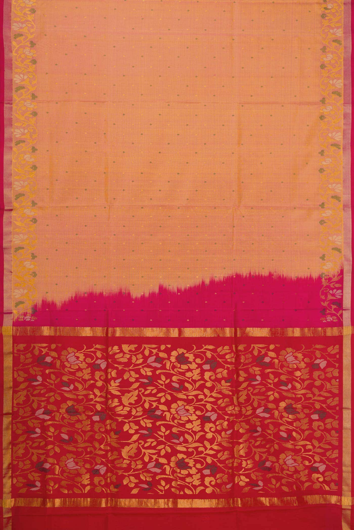 Mustard Dual Tone Uppada Silk Saree