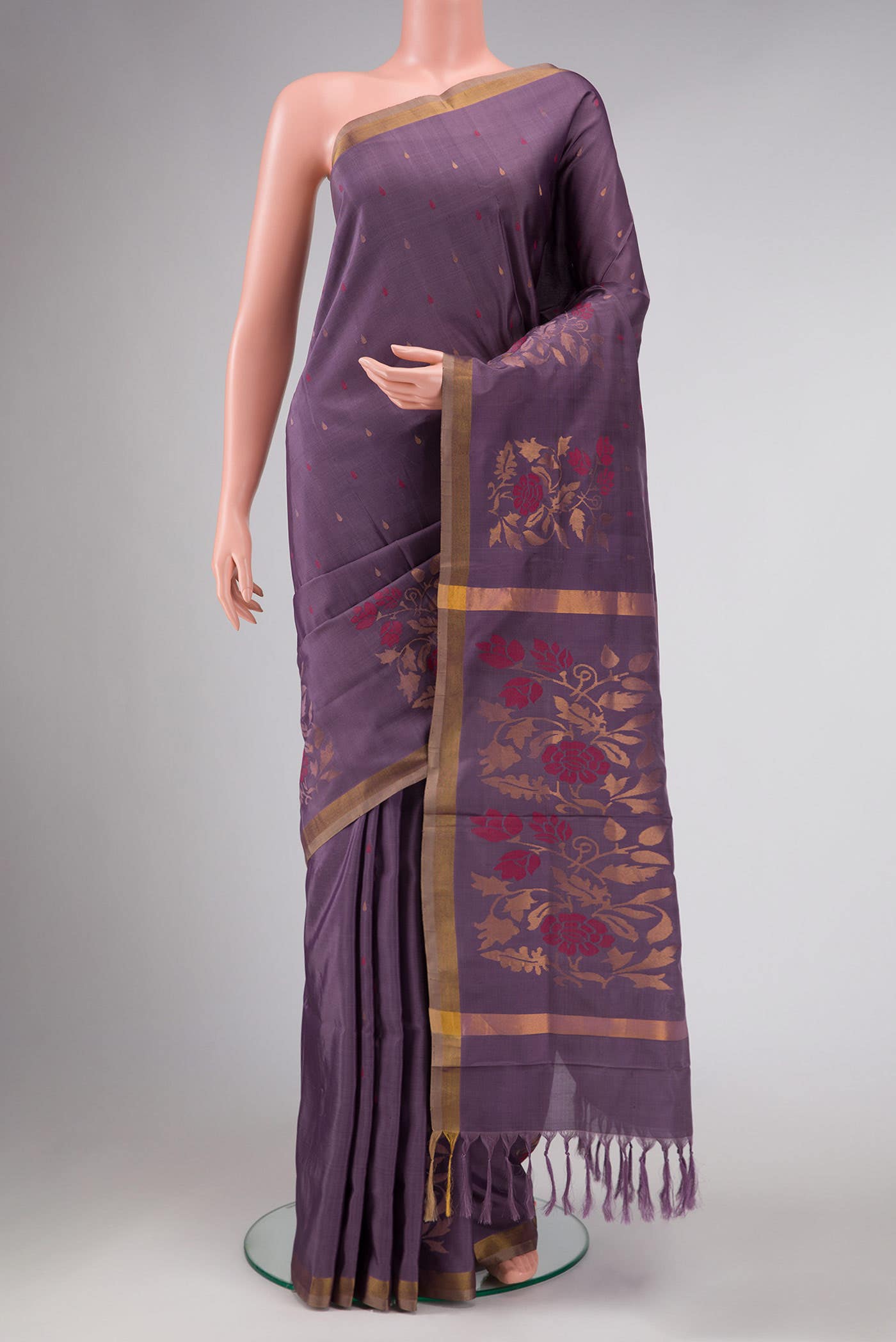 Lavender Uppada Silk Saree