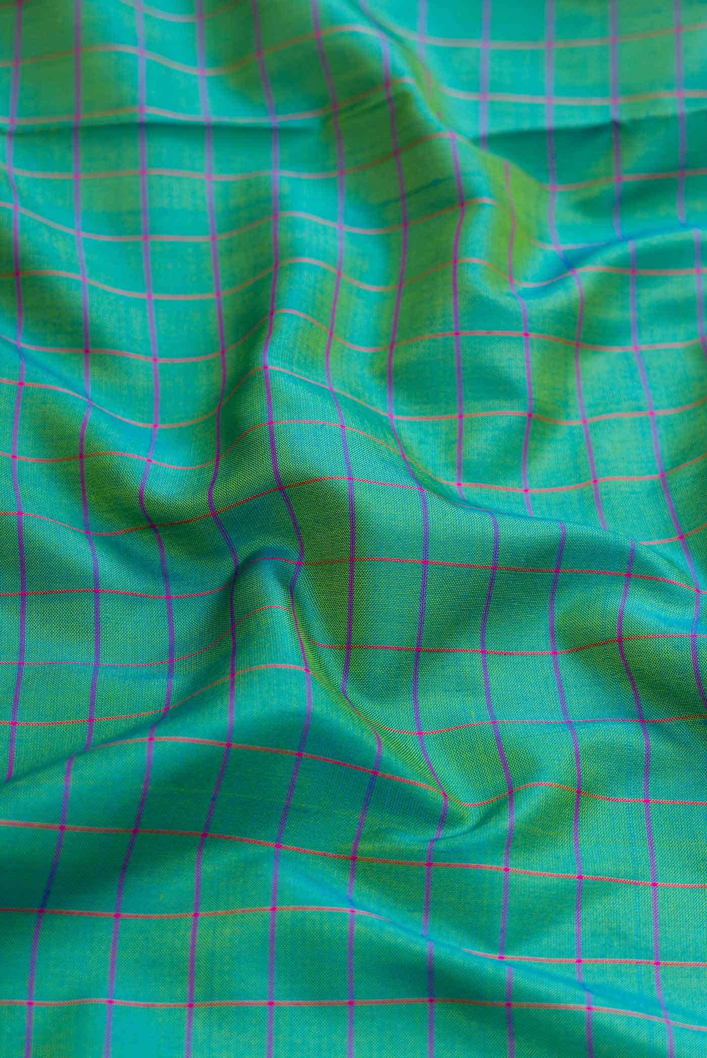 Green Dual Tone Uppada Silk Saree