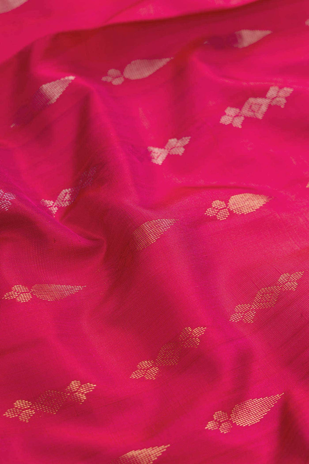 Dark Pink Dual Tone Uppada Silk Saree