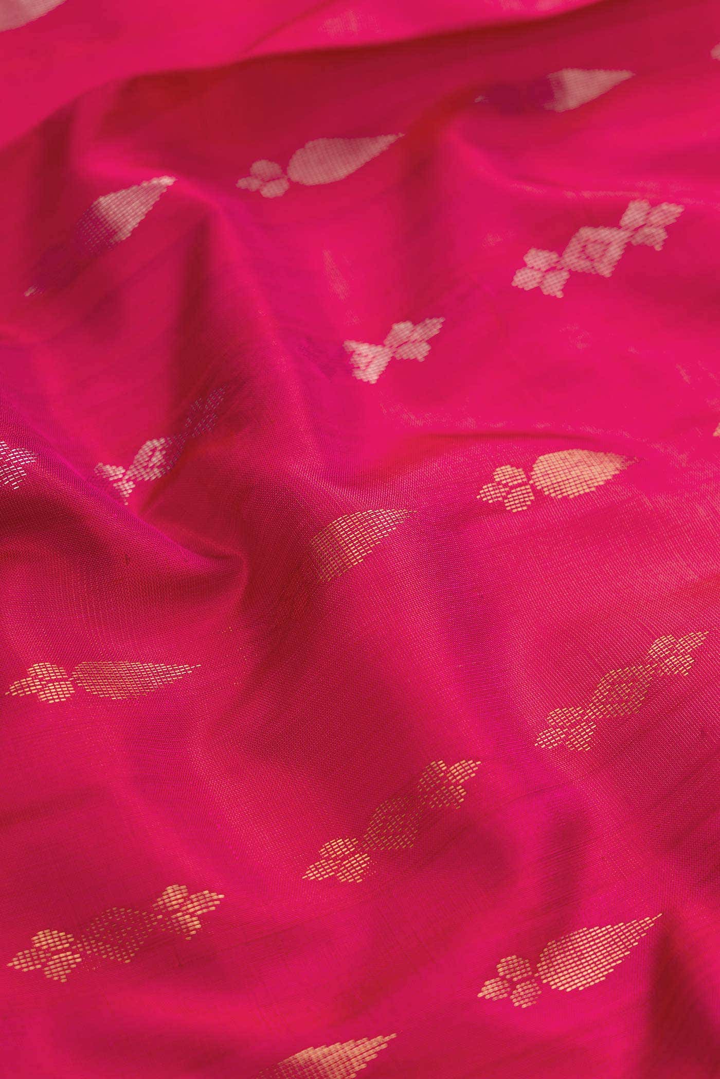 Dark Pink Dual Tone Uppada Silk Saree