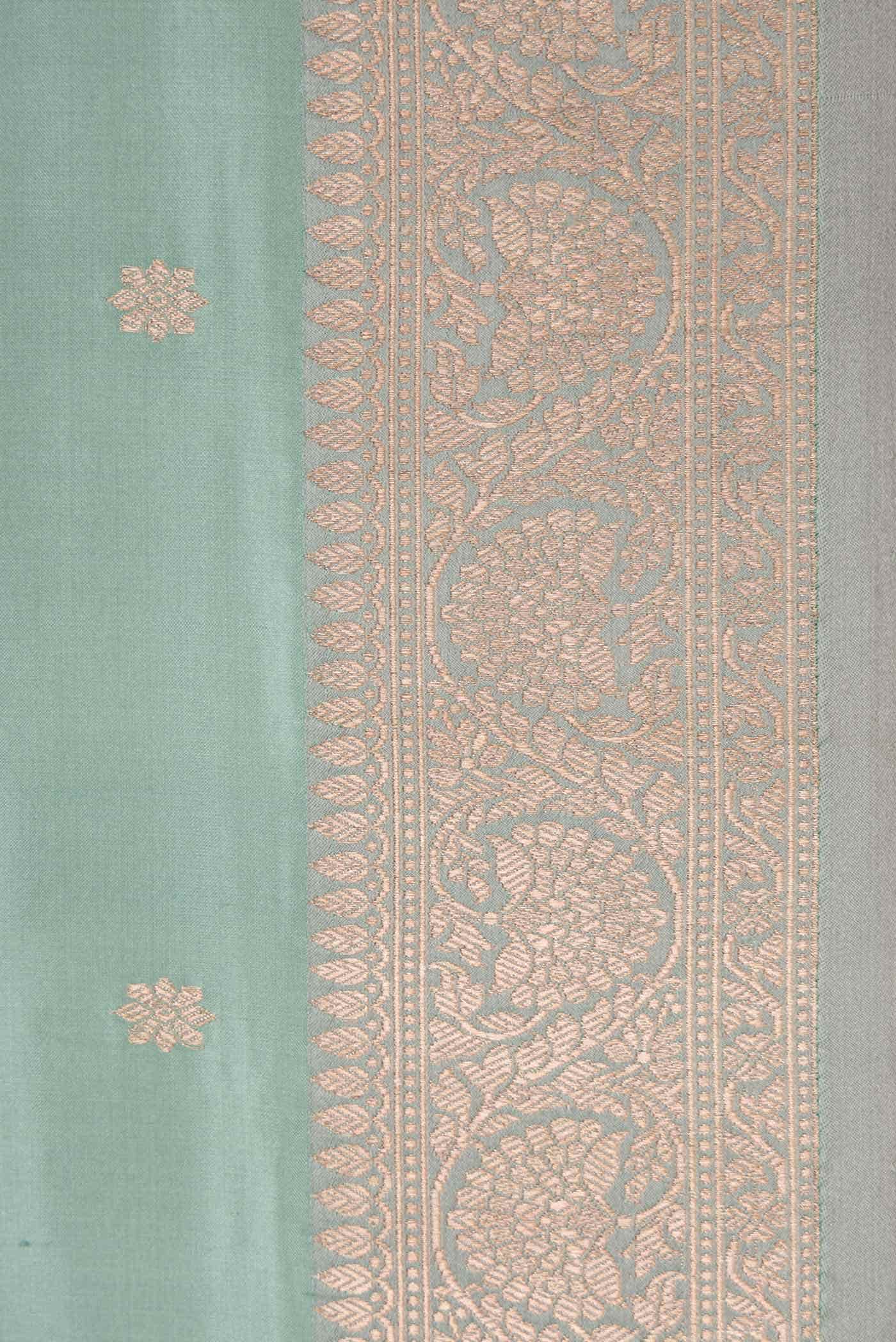 Davys Grey Dual Tone Banarasi Silk Saree
