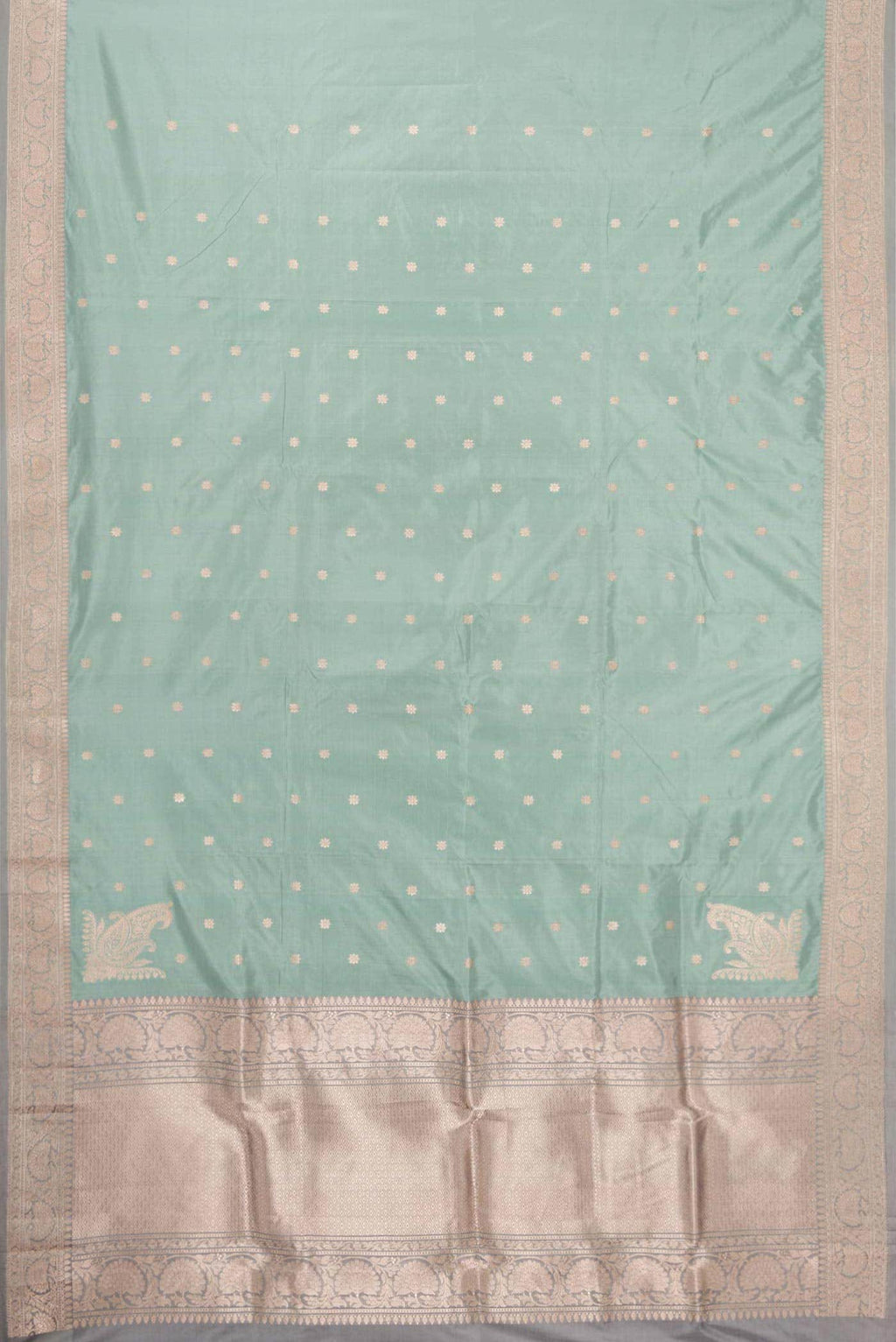 Davys Grey Dual Tone Banarasi Silk Saree