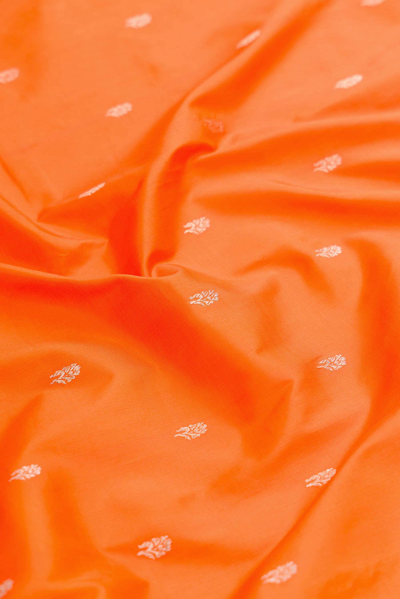 Orange Banarasi Silk Saree