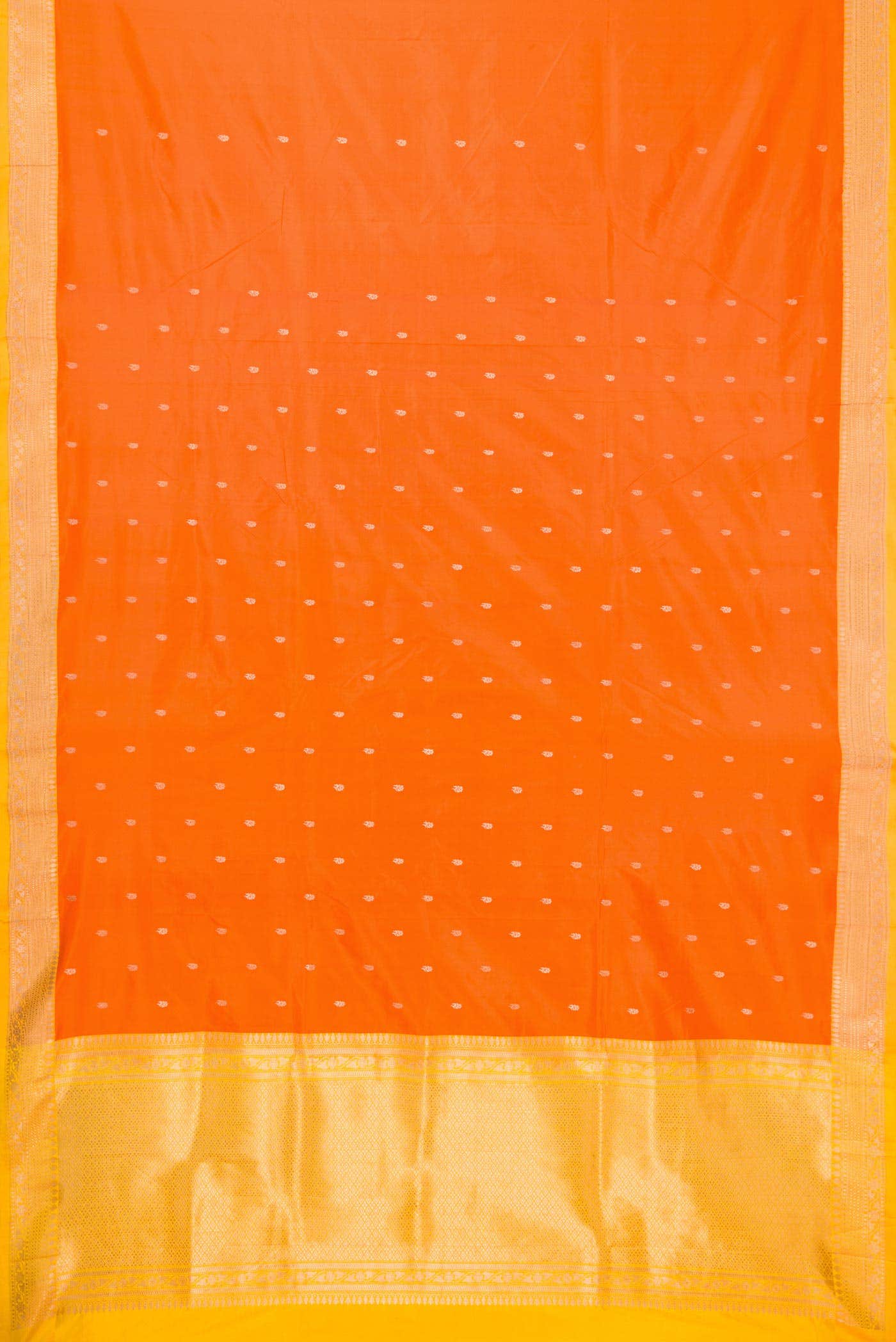Orange Banarasi Silk Saree