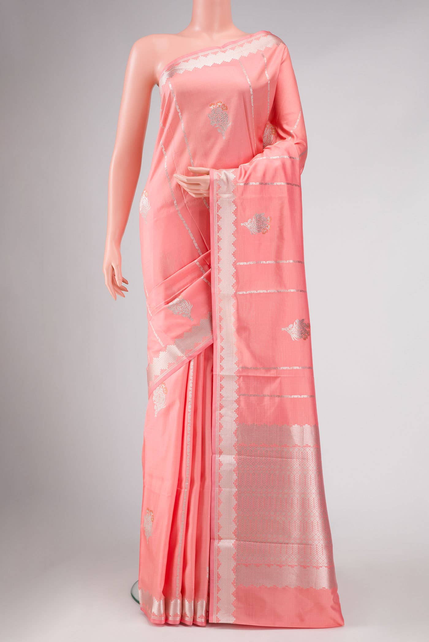Pink Banarasi Silk Saree