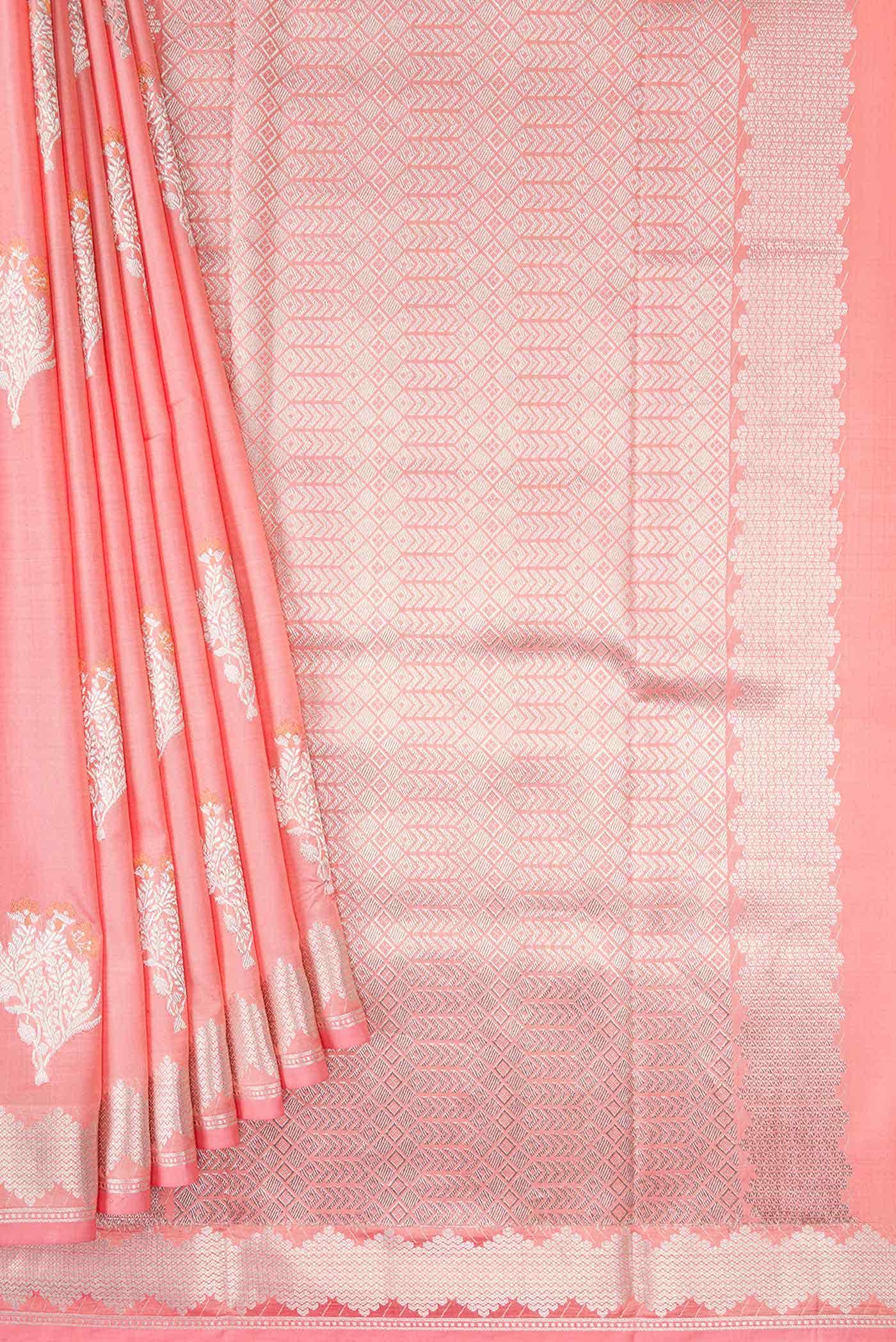 Pink Banarasi Silk Saree