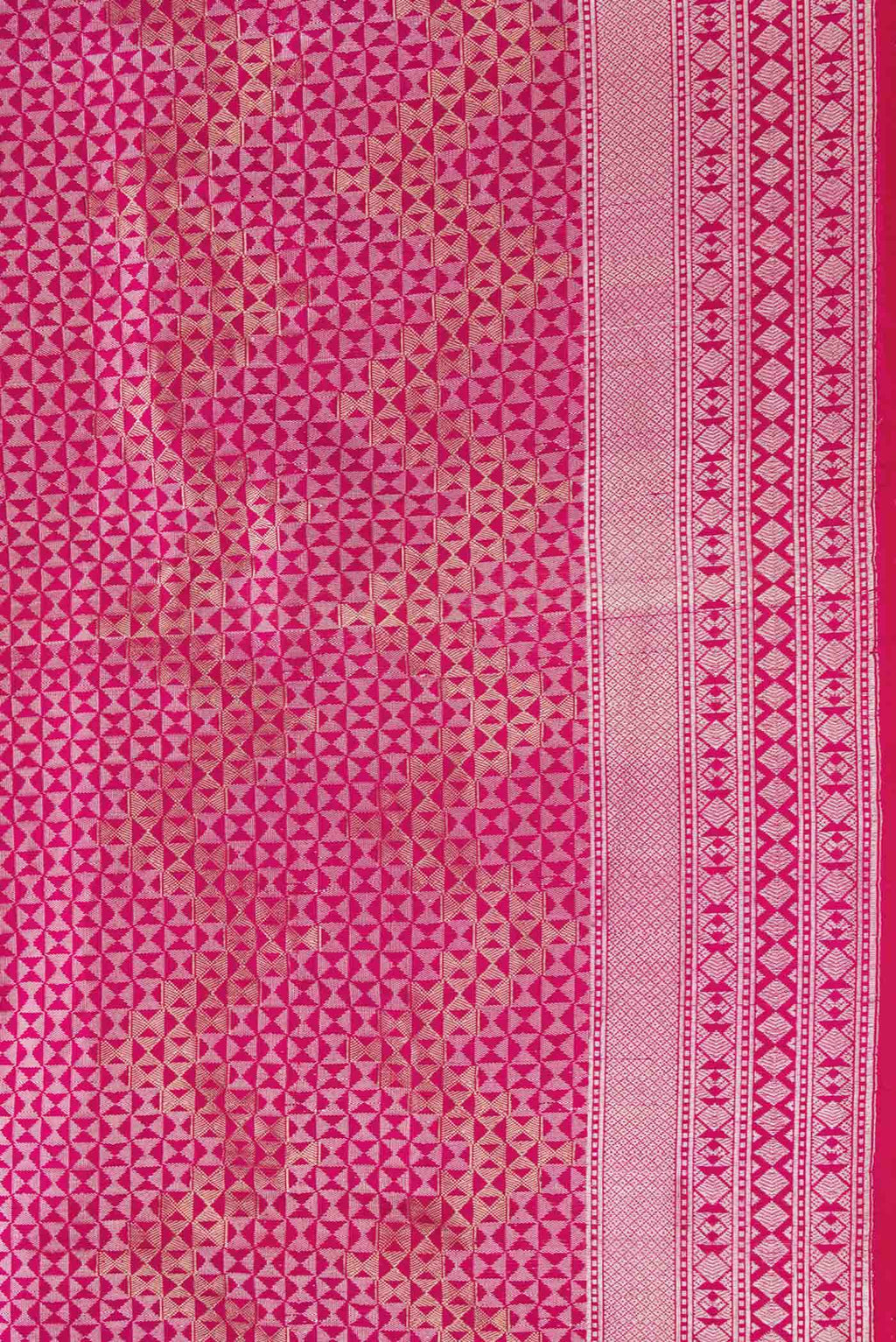 Rani Pink Dual Tone Banarasi Silk Saree