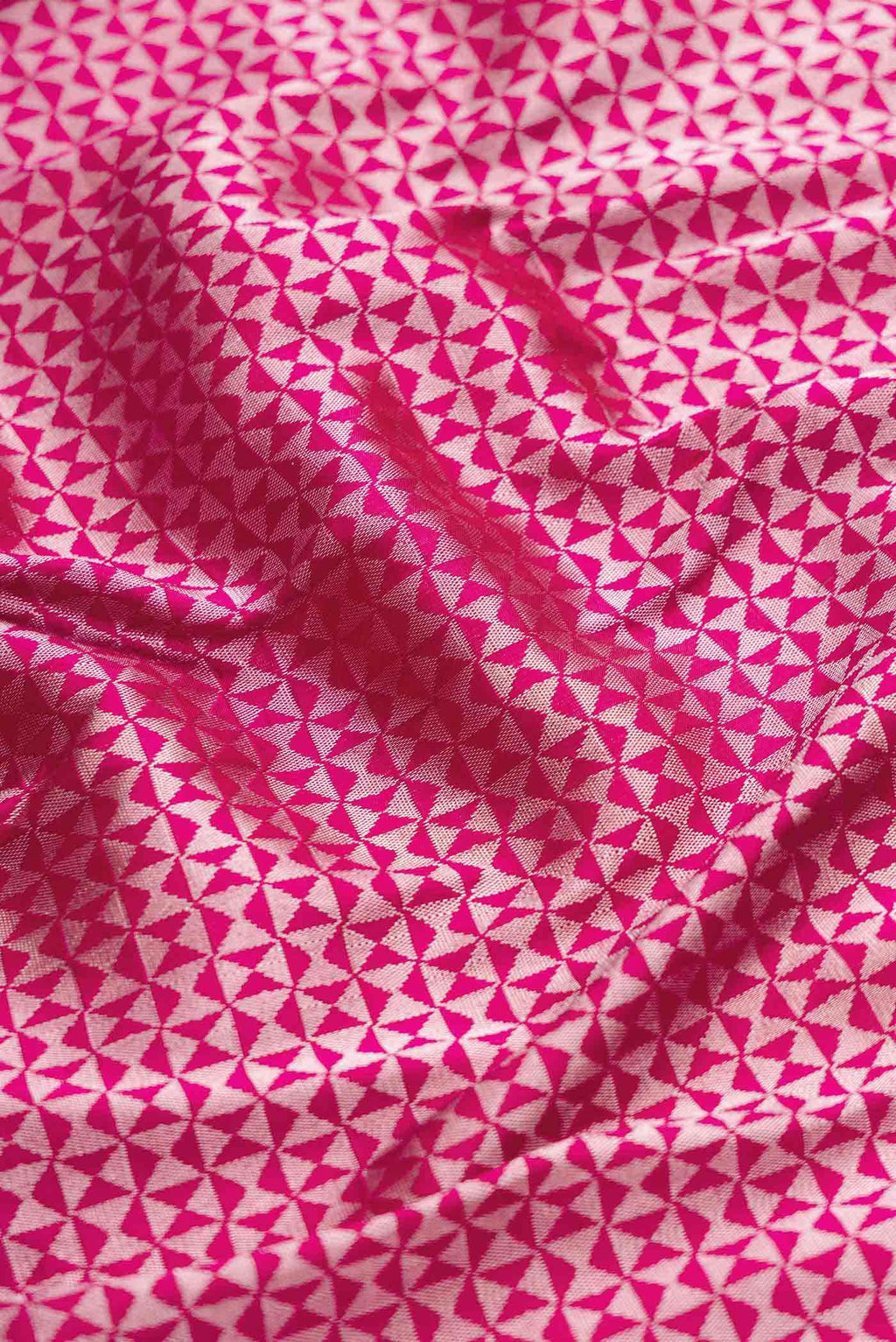 Rani Pink Dual Tone Banarasi Silk Saree