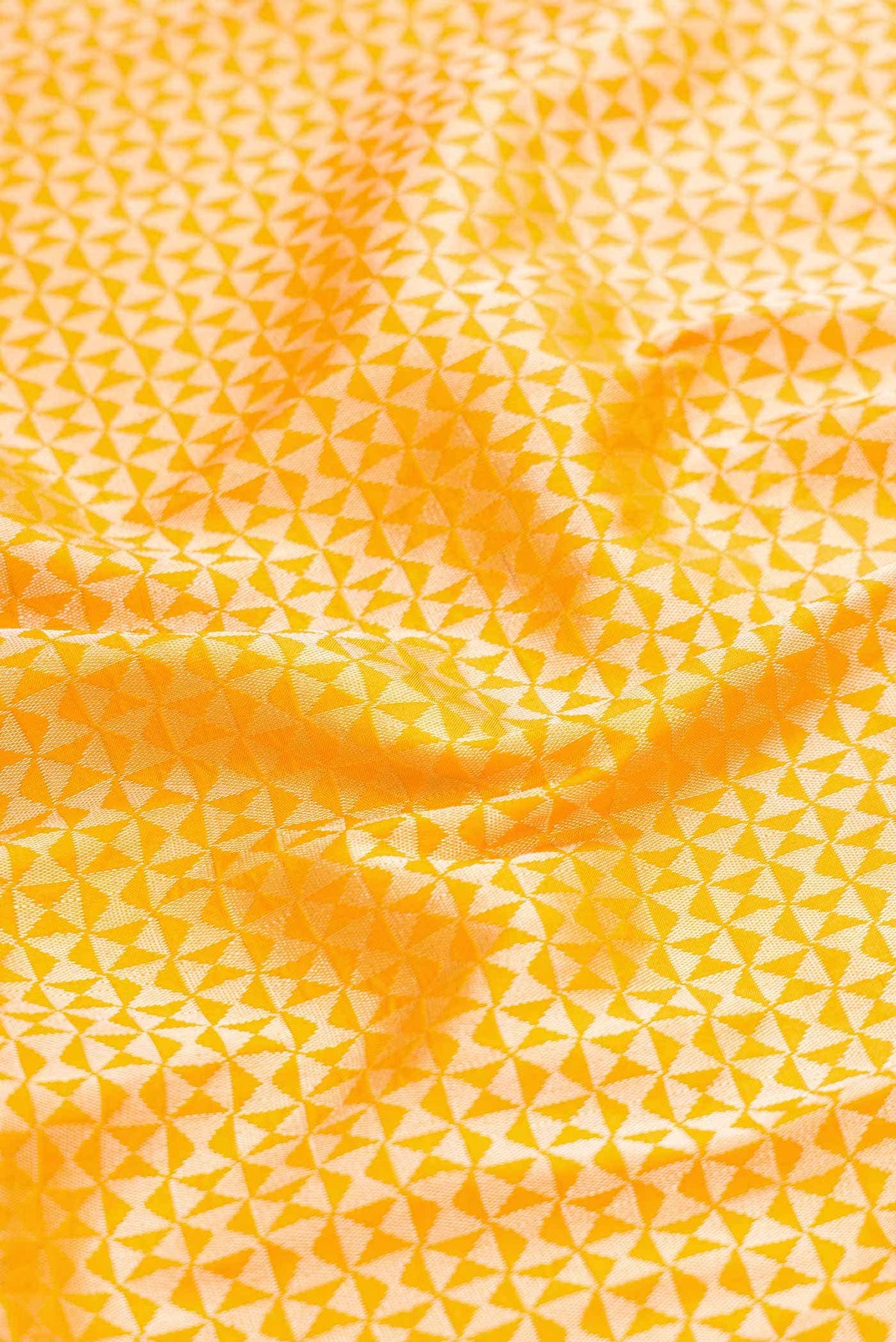 Yellow Banarasi Silk Saree