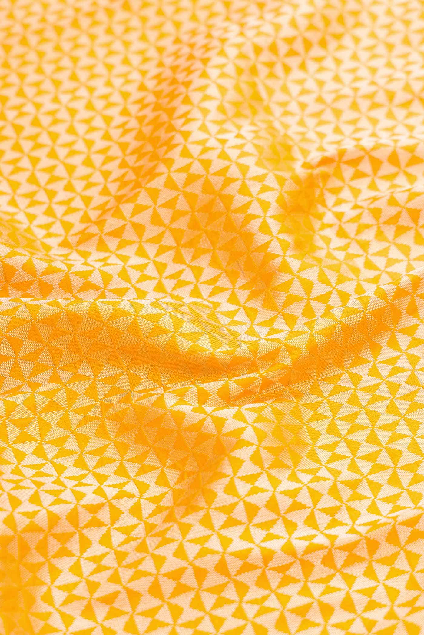Yellow Banarasi Silk Saree