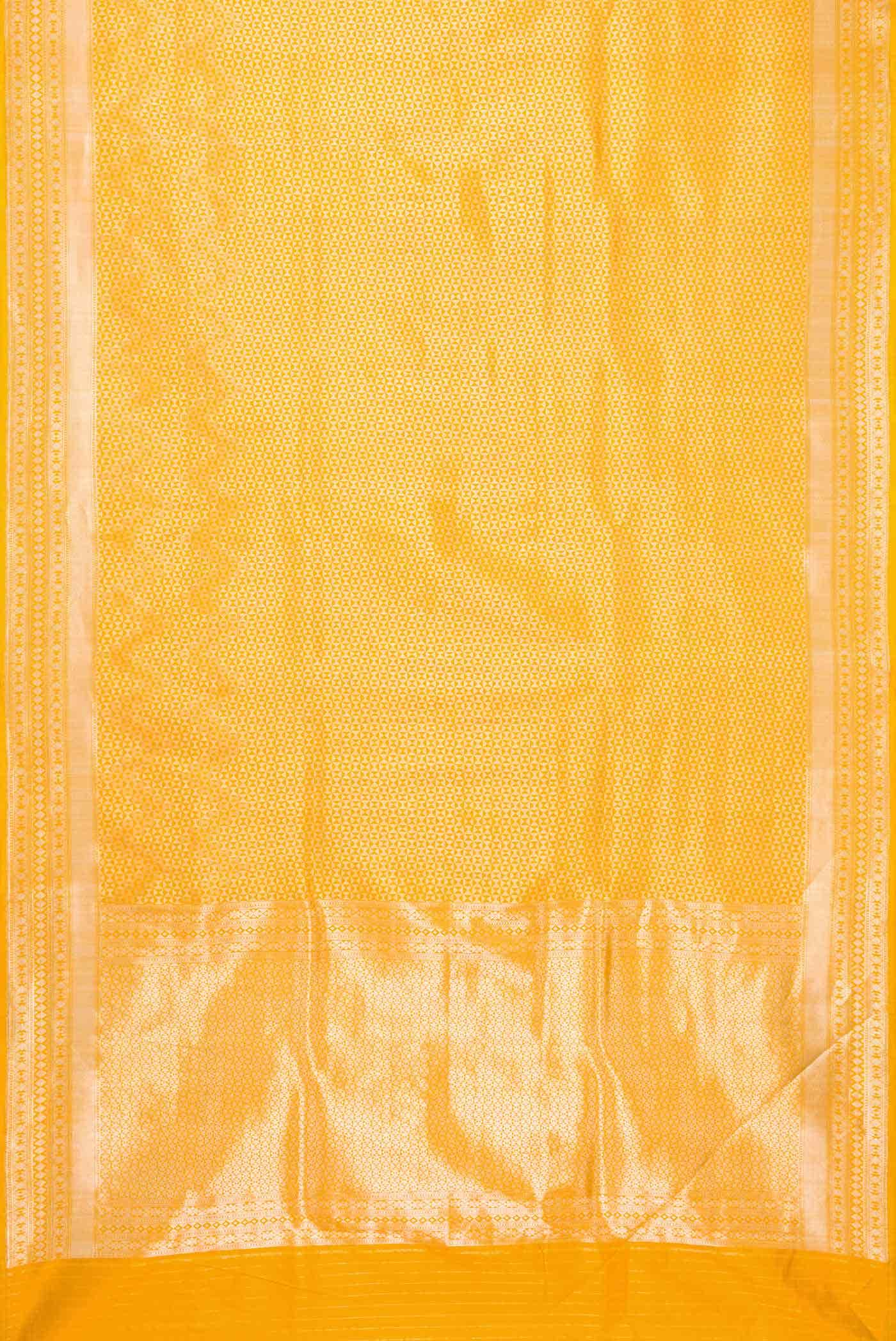 Yellow Banarasi Silk Saree