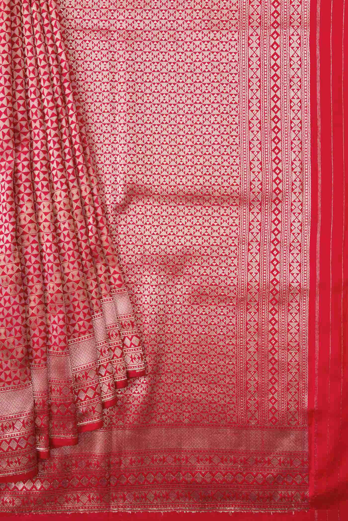 Red Banarasi Silk Saree