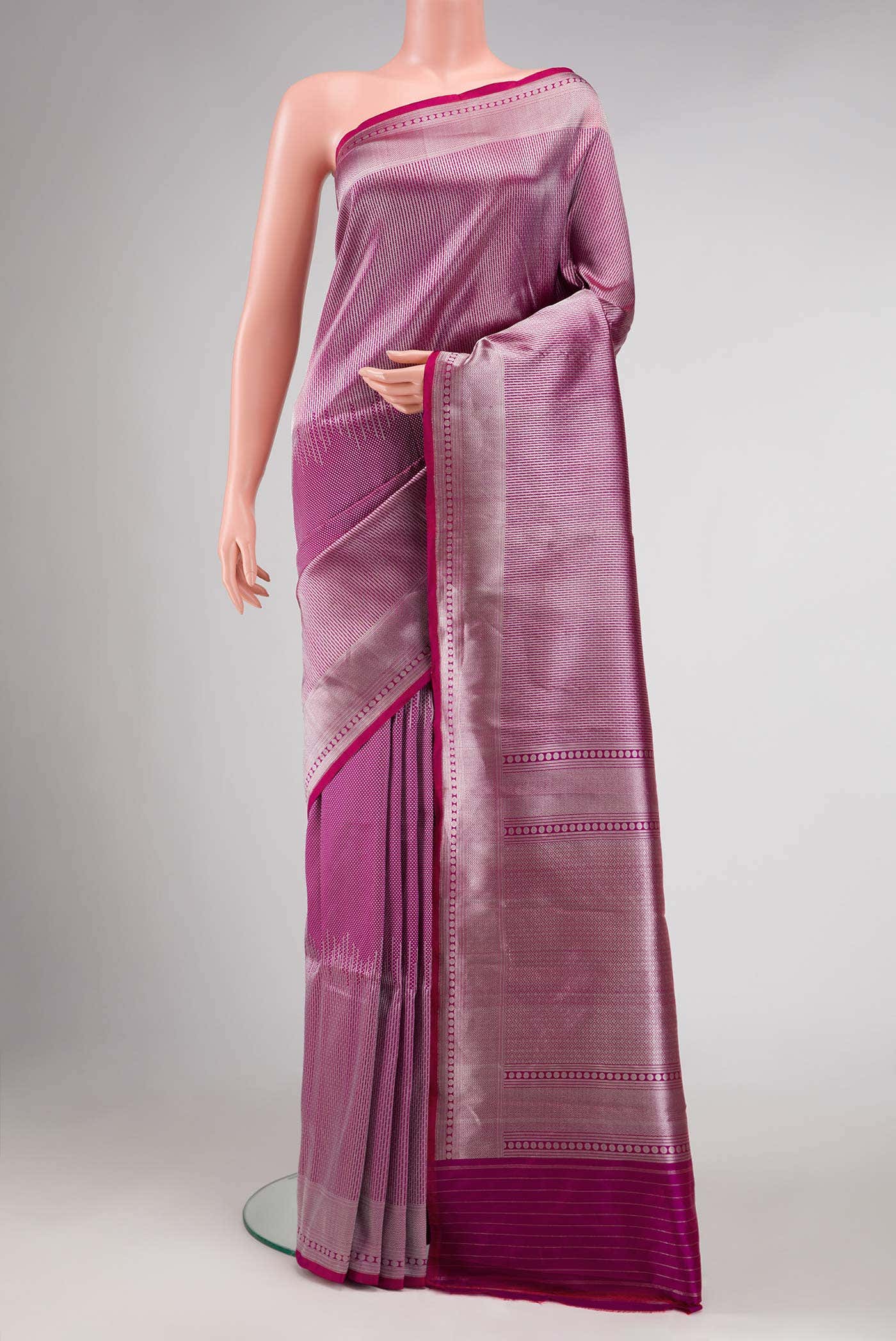 Purple Dual Tone Banarasi Silk Saree