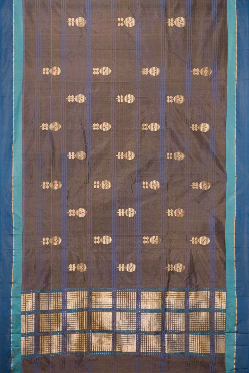 Brown Dual Tone Banarasi Silk Saree