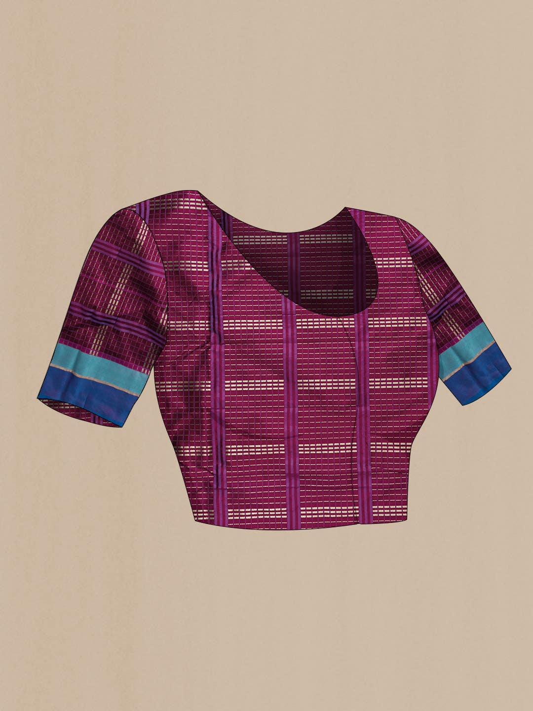 Magenta Dual Tone Banarasi Silk Saree