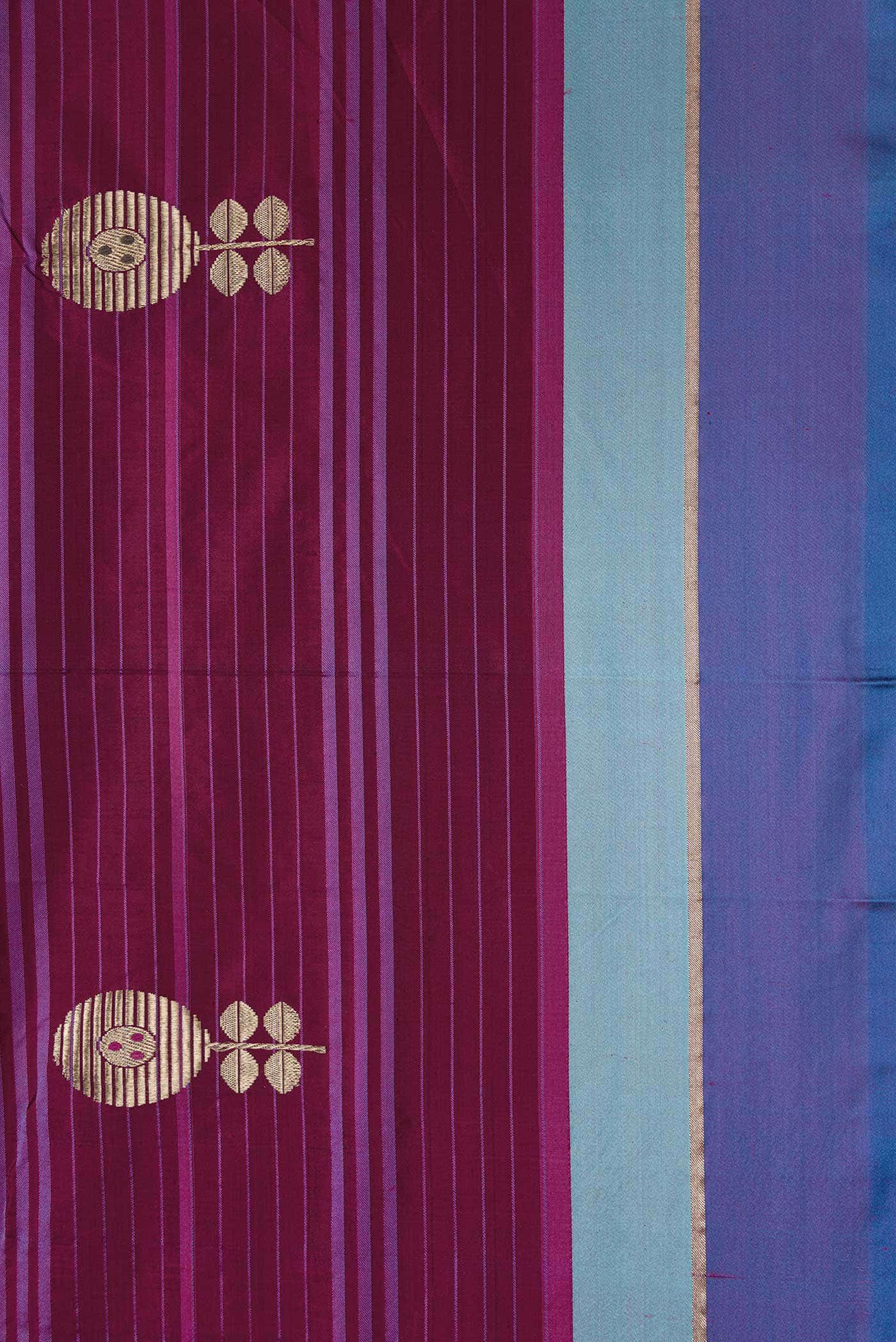 Magenta Dual Tone Banarasi Silk Saree