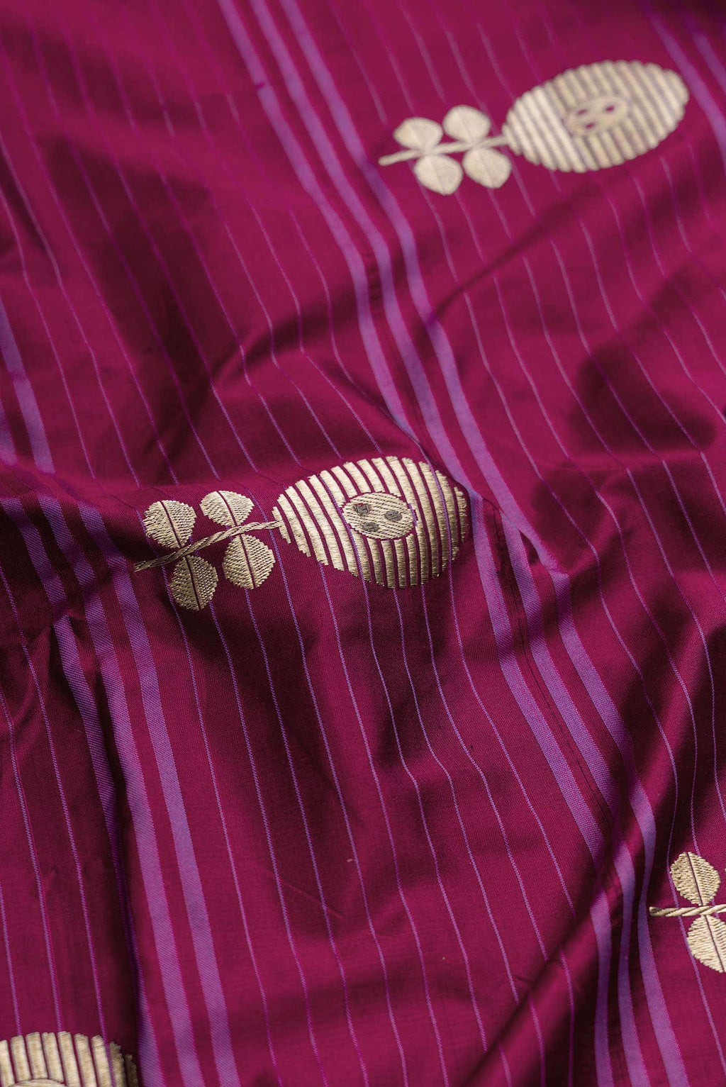 Magenta Dual Tone Banarasi Silk Saree