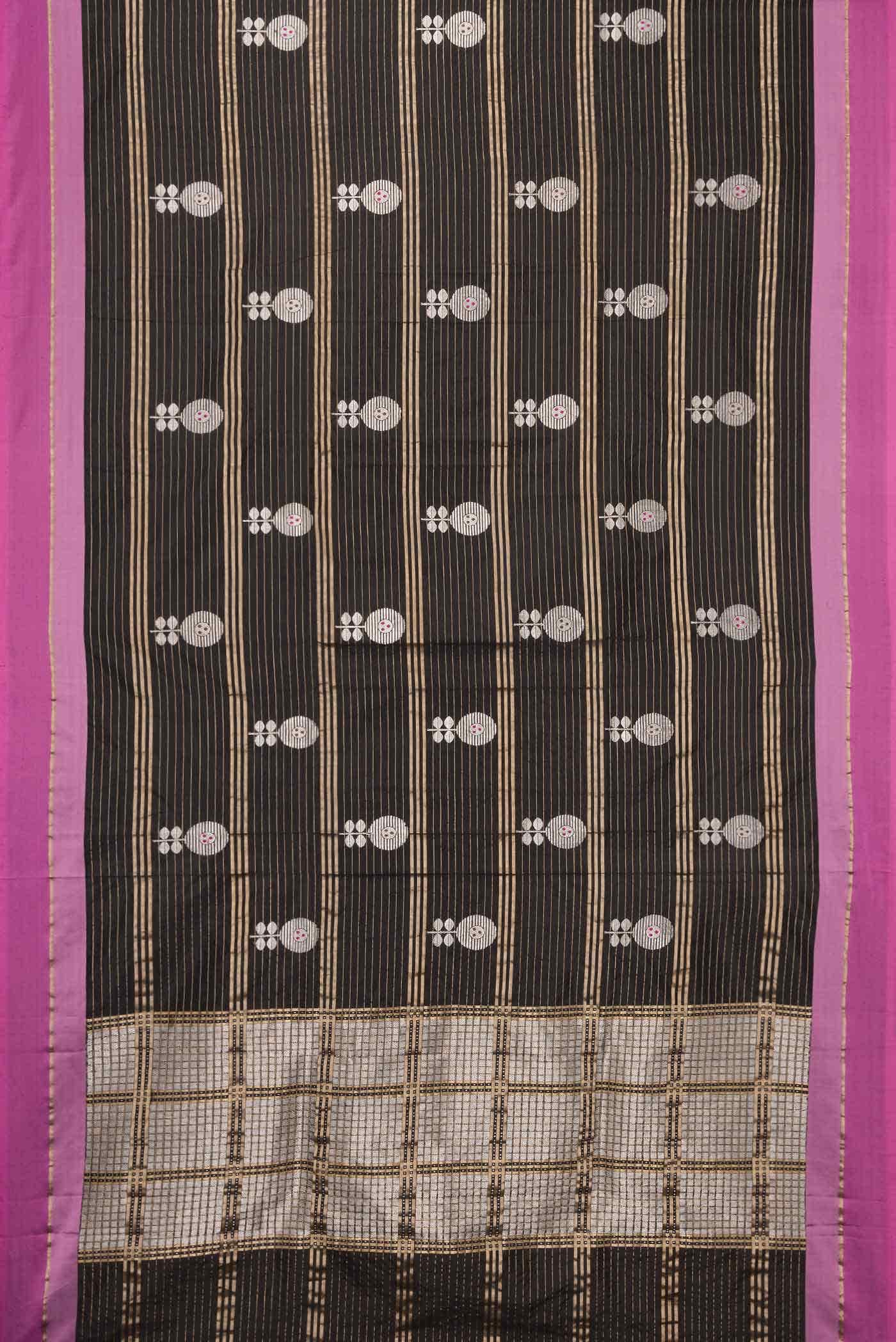 Black Banarasi Silk Saree