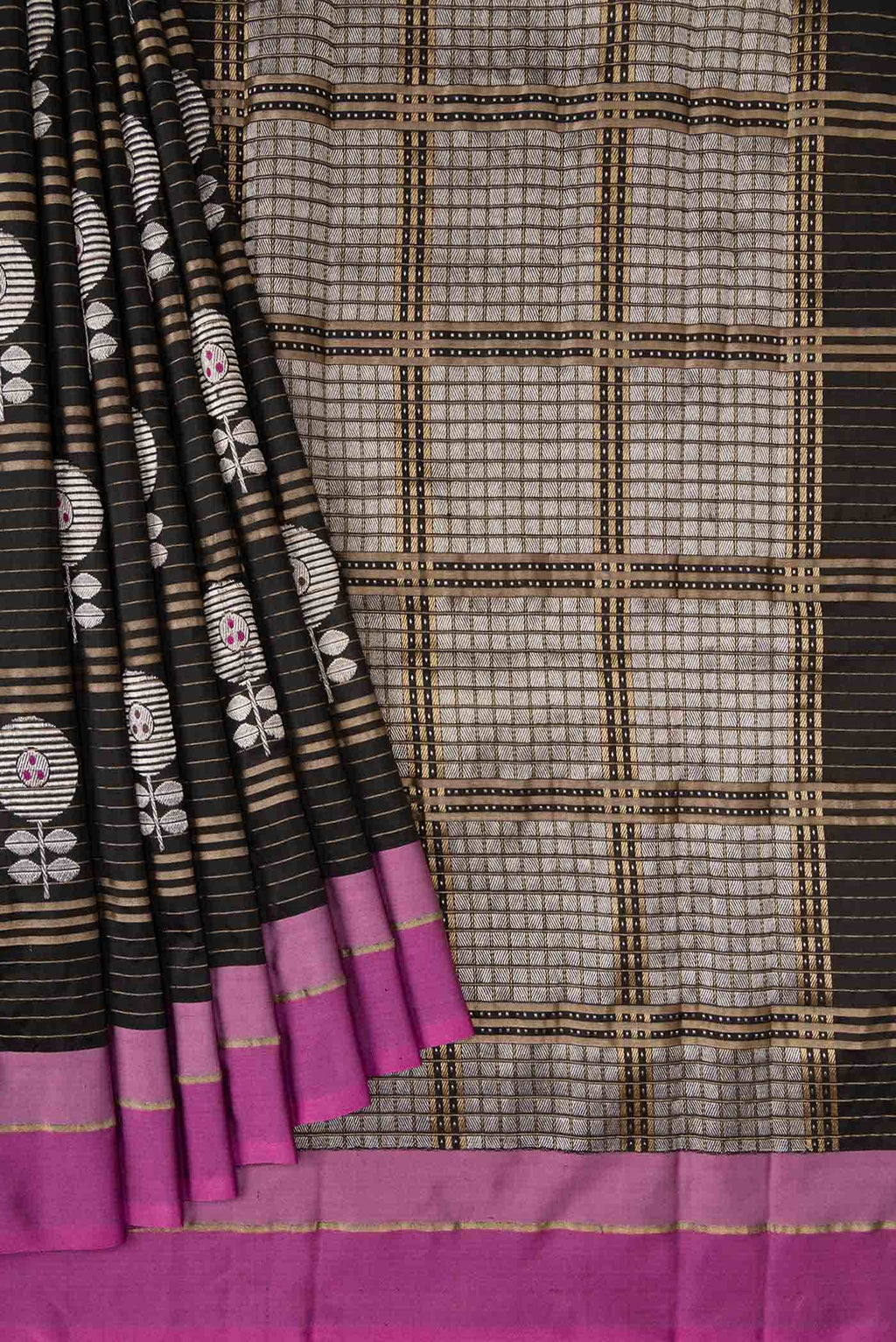 Black Banarasi Silk Saree