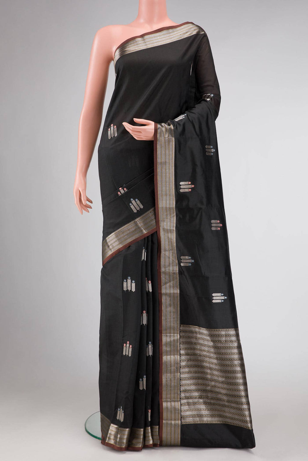Black Banarasi Silk Saree