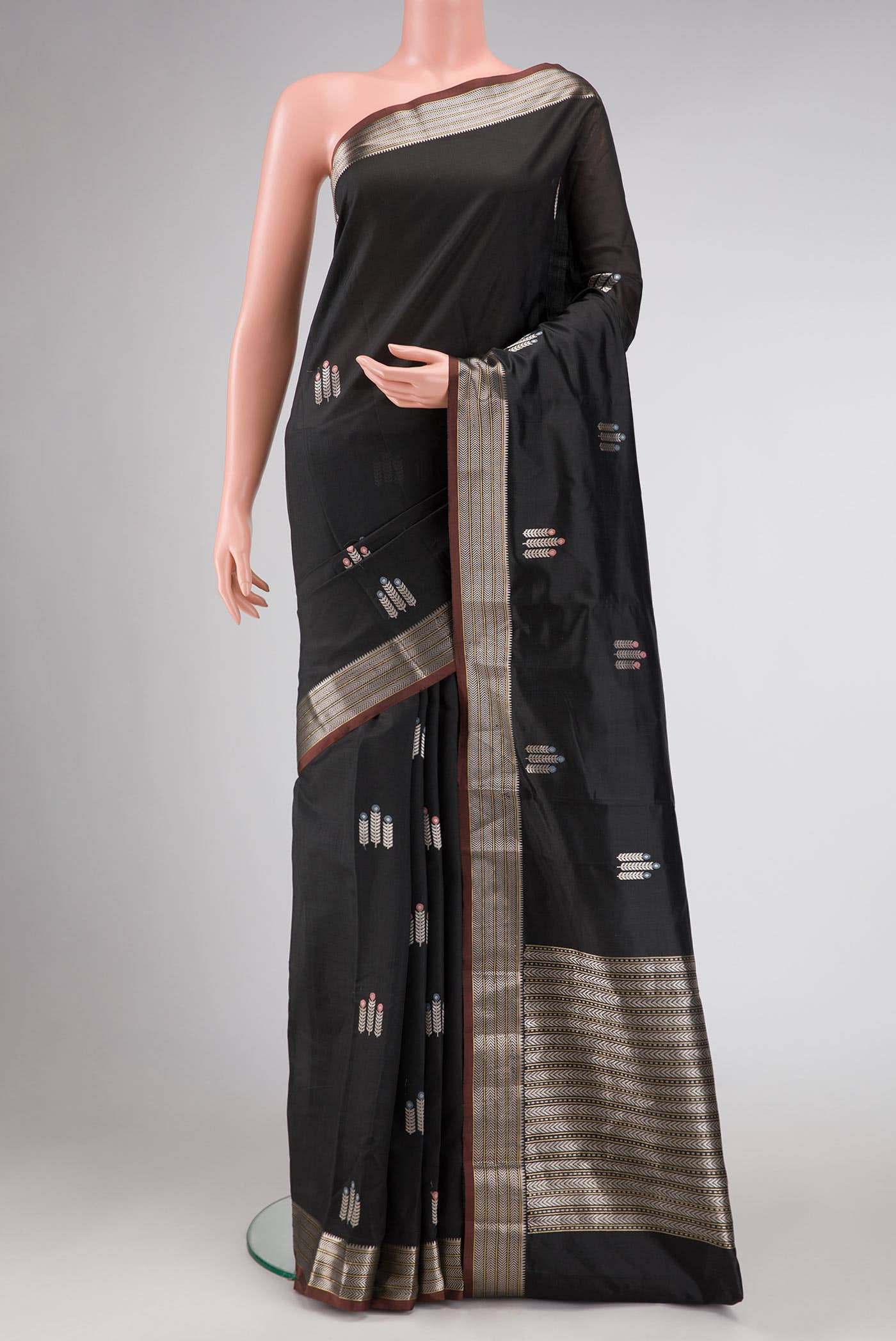 Black Banarasi Silk Saree
