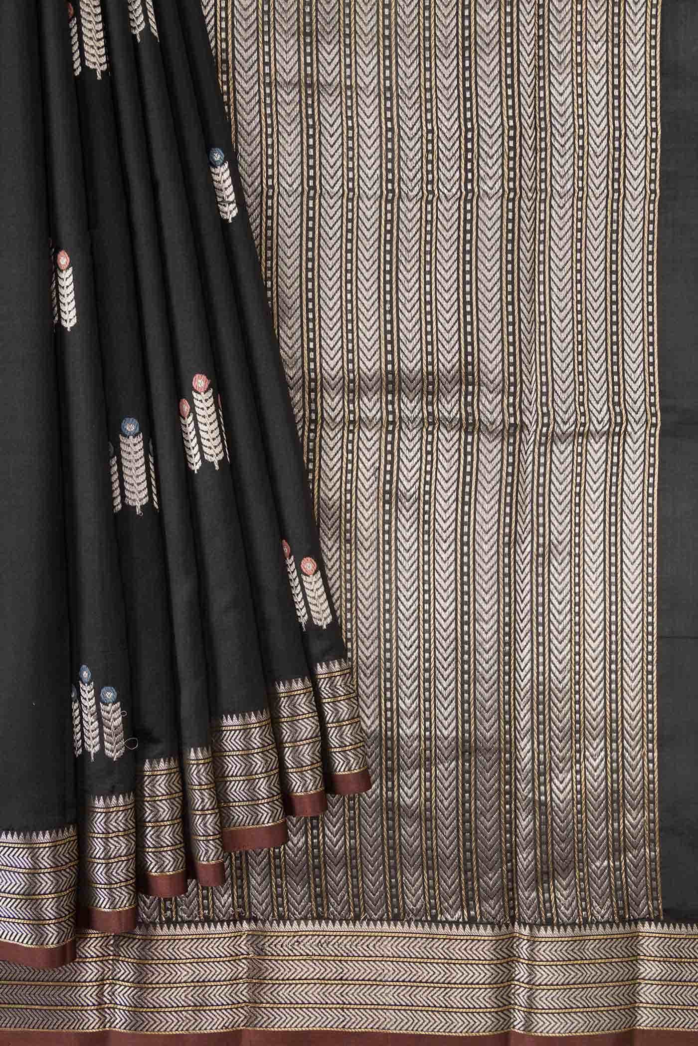 Black Banarasi Silk Saree