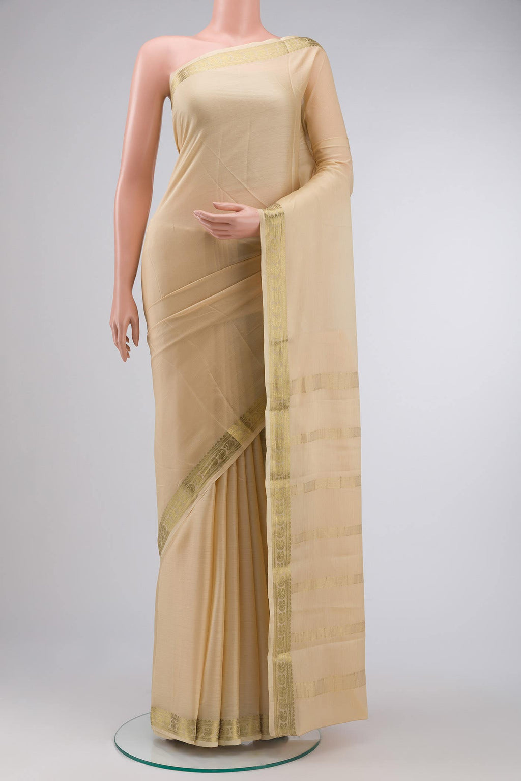 Sandal Mysore Crepe Saree